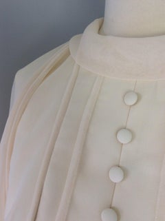Peggy French couture cream cape dress
