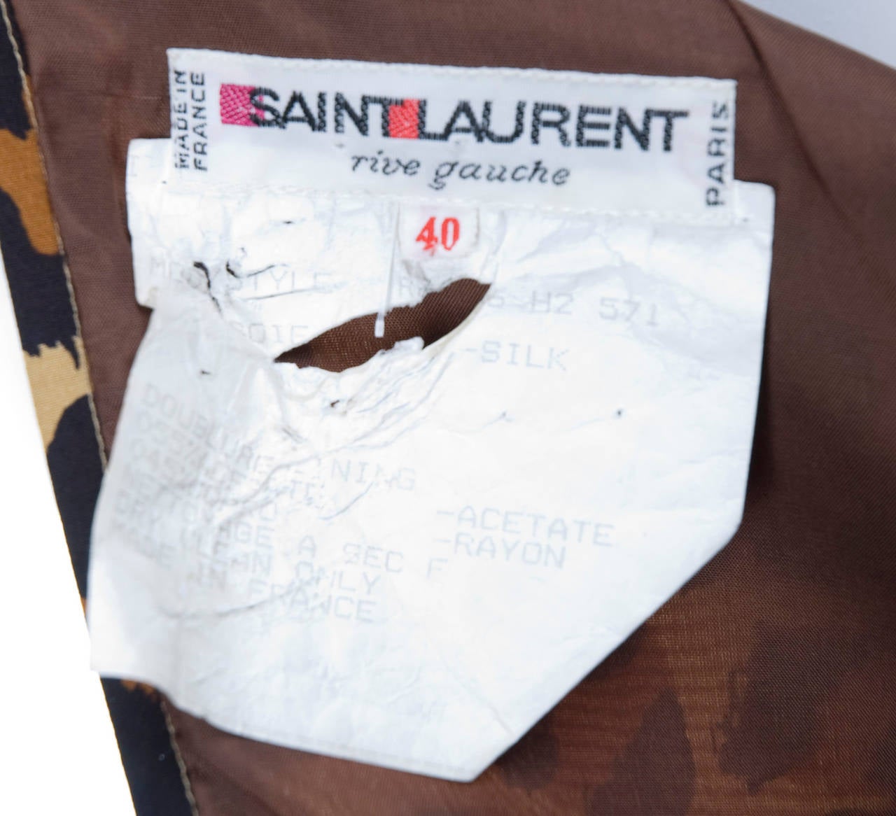 Iconic Vintage Yves Saint Laurent Silk Leopard Print Dress For Sale 4