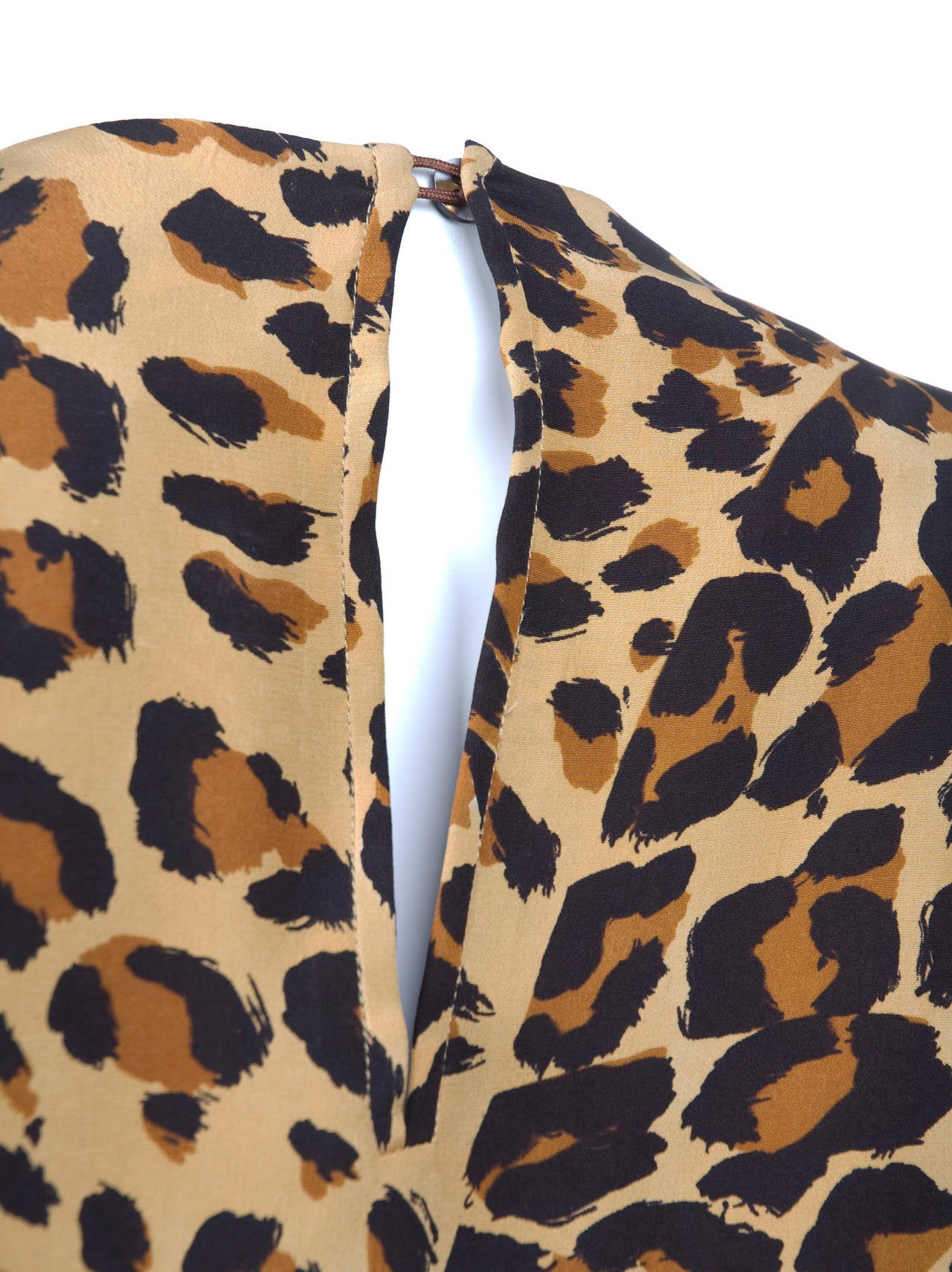 Women's Iconic Vintage Yves Saint Laurent Silk Leopard Print Dress For Sale