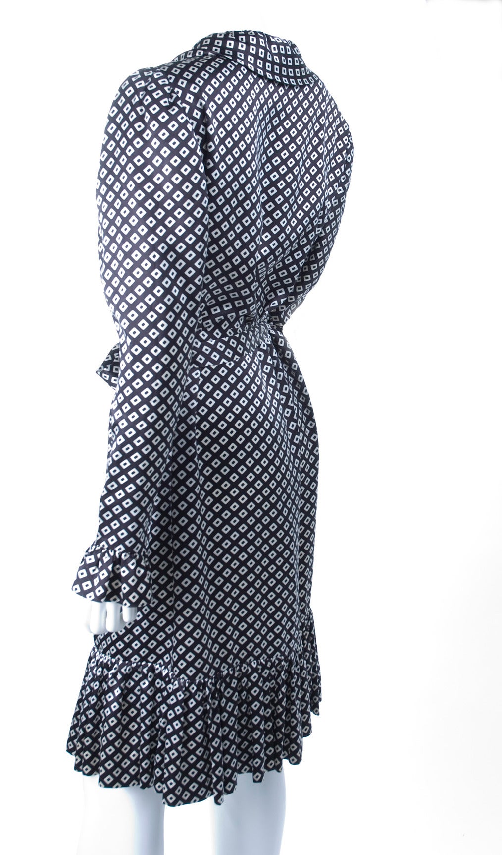 Vintage 1980s Givenchy Boutique Silk Satin Dress For Sale 1