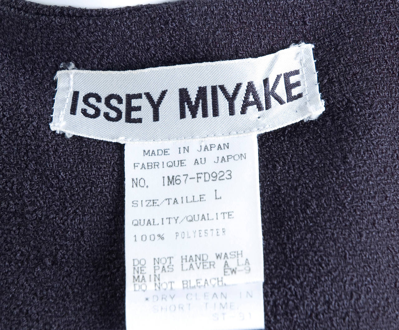 80's Issey Miyake Black Long Jacket or Coat For Sale 3