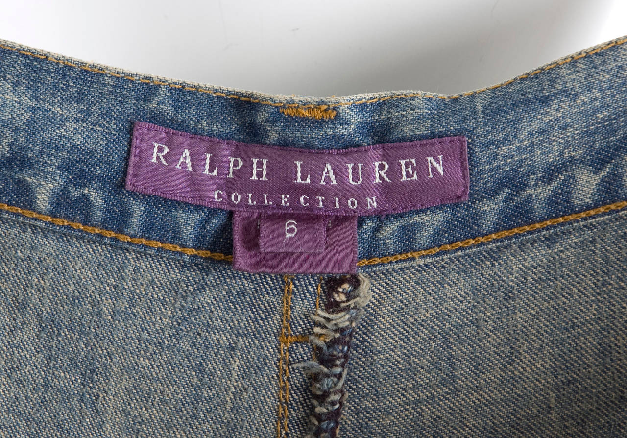 2003 Ralph Lauren Jeans Skirt with Train 3