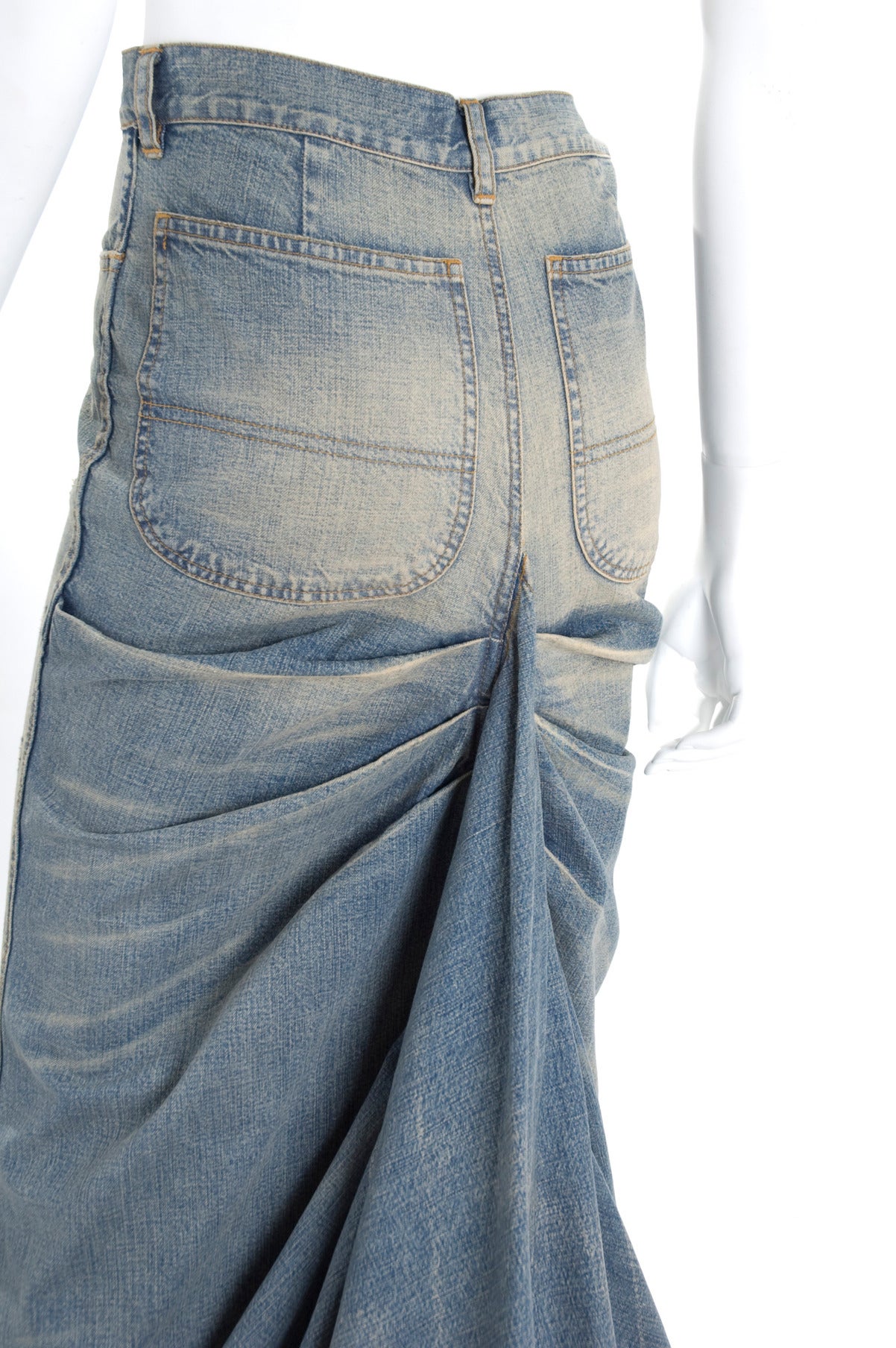 Women's 2003 Ralph Lauren Jeans Skirt with Train