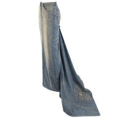 Vintage 2003 Ralph Lauren Jeans Skirt with Train