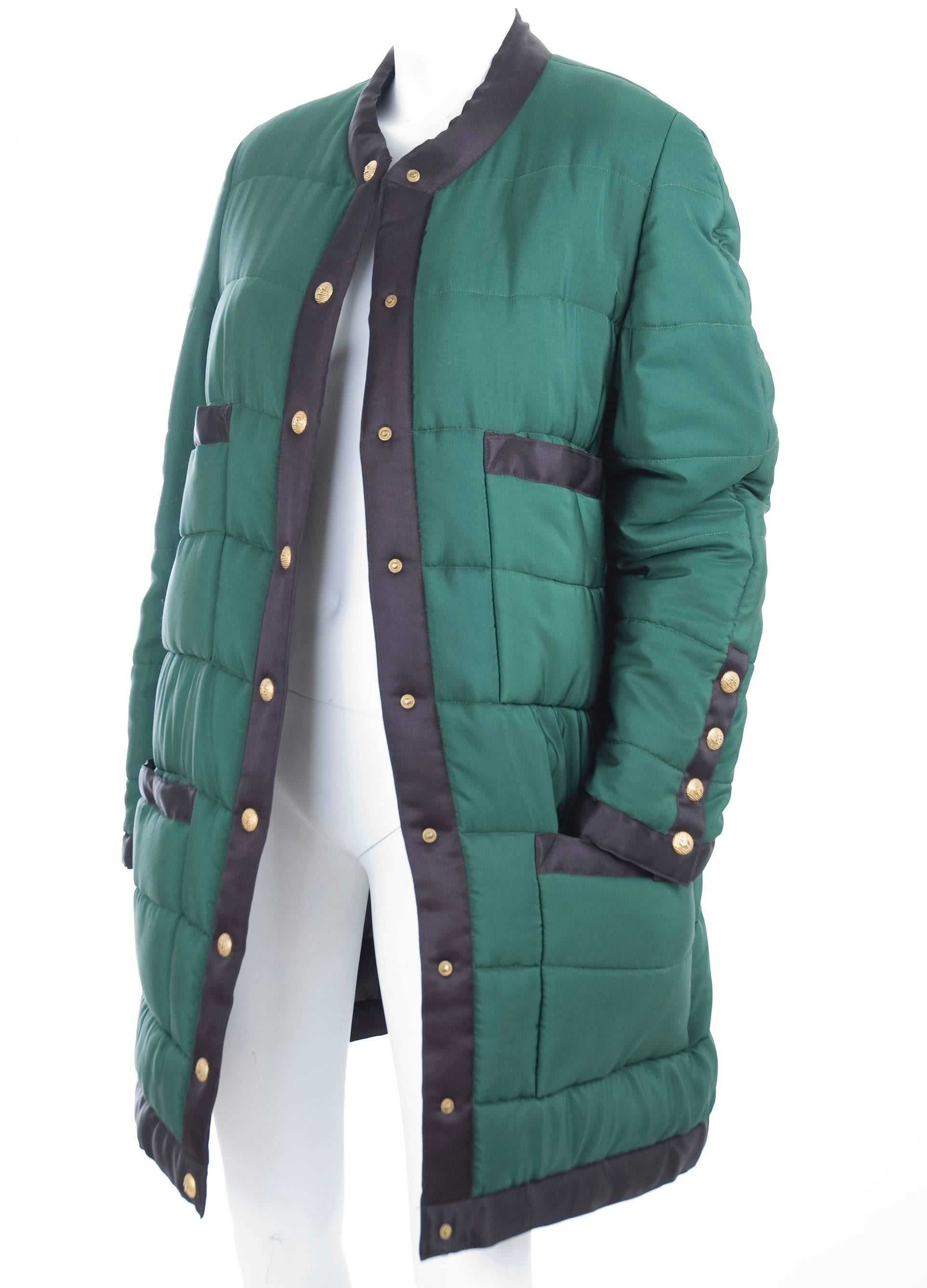 Chanel Quilted Puffer Coat For Sale 1