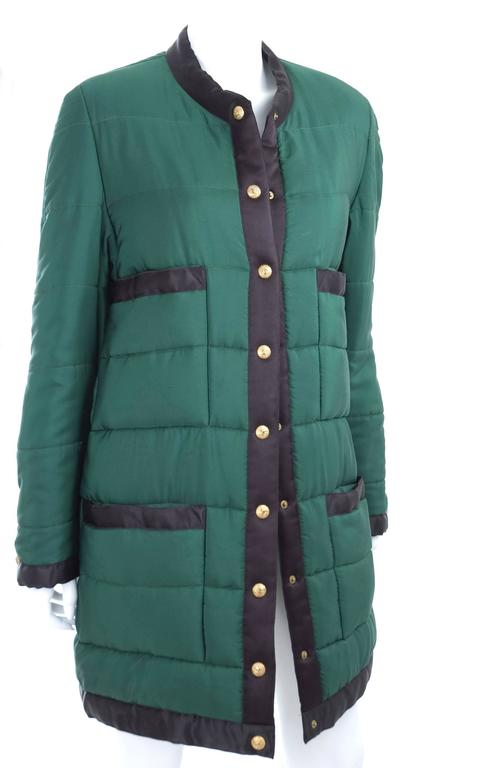 Chanel Quilted Puffer Coat For Sale at 1stDibs