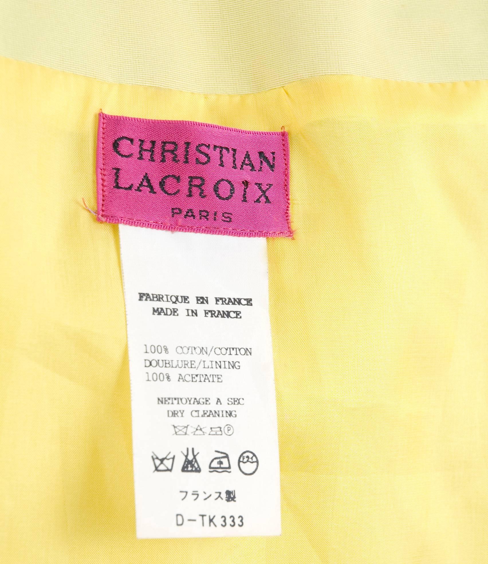Christian Lacroix Cotton Outdoor Jacket For Sale 1