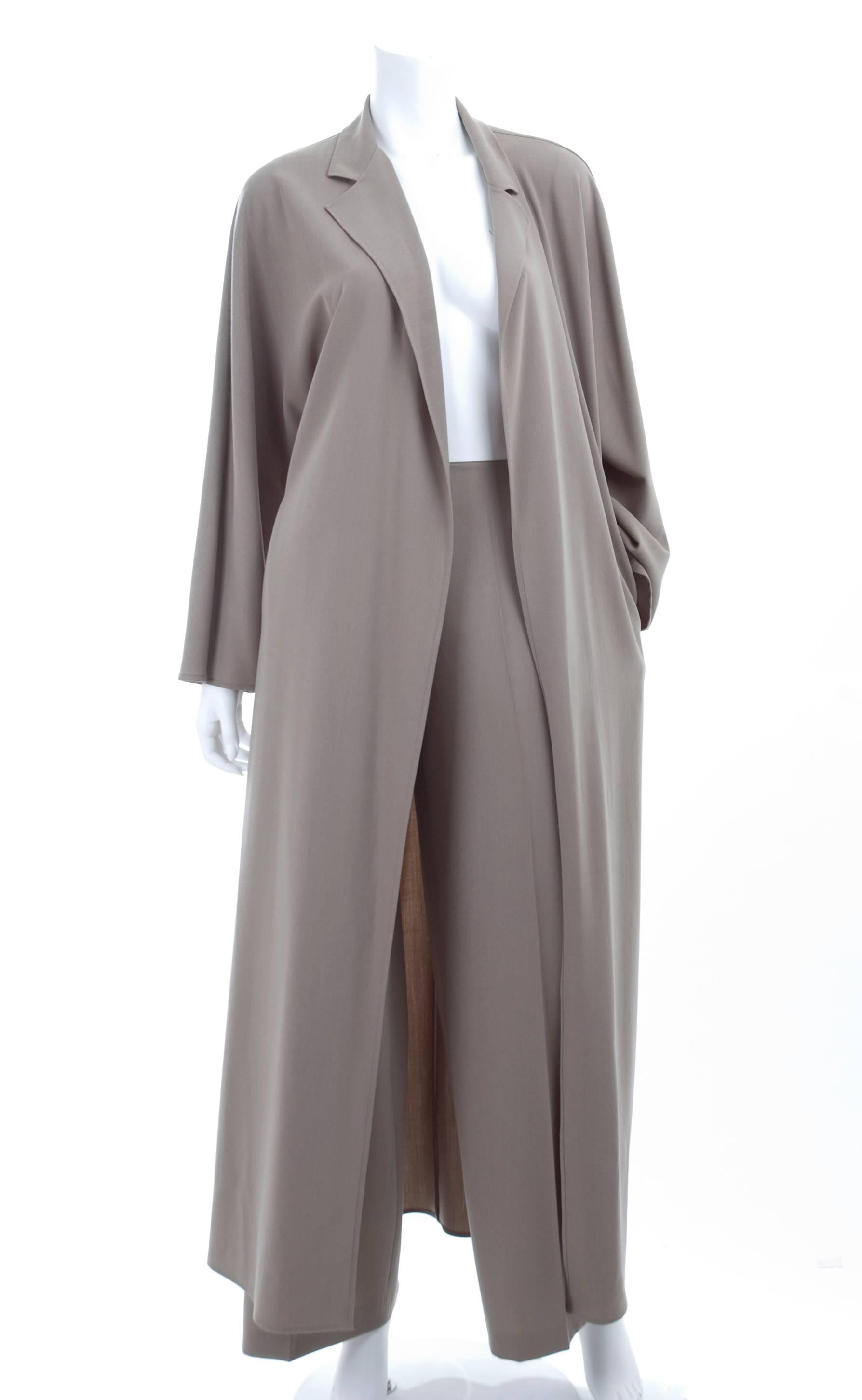Women's 1980s KRIZIA Coat and Pants Ensemble For Sale