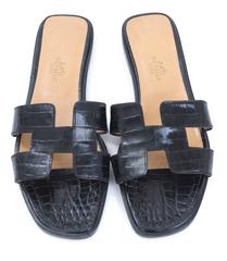 HERMÈS Crocodile ORAN Sandals