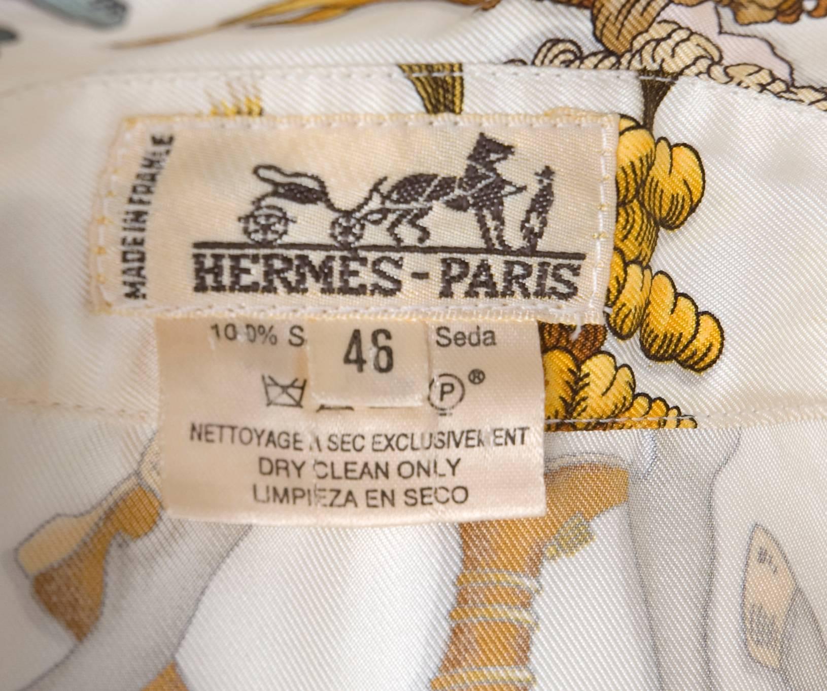 90's Hermes Silk Blouse 