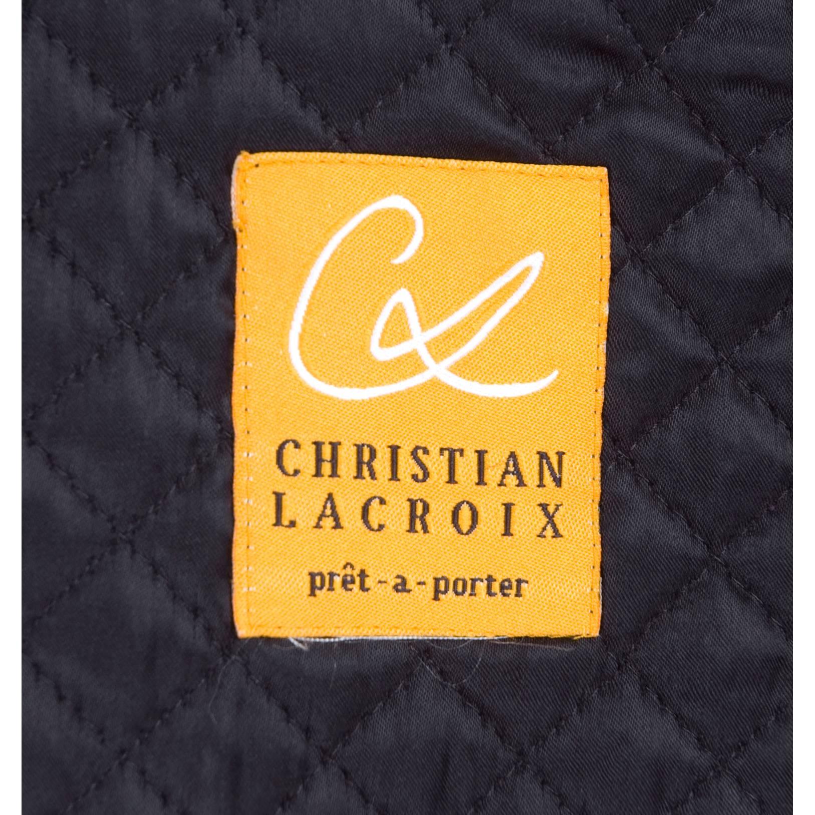 90's Christian Lacroix Jacket with Light Padded Lining size US 12 For Sale 2