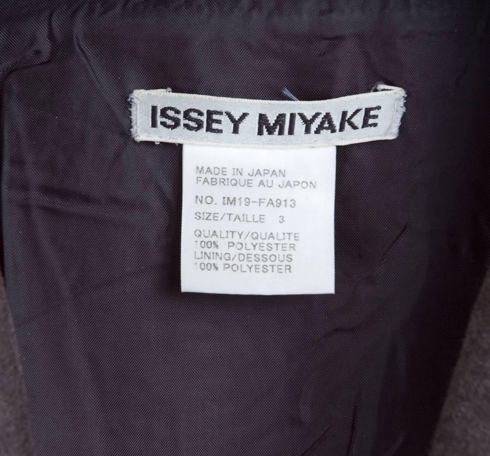 Issey Miyake Vintage Pleated Coat in Charcoal Size 3 For Sale 3