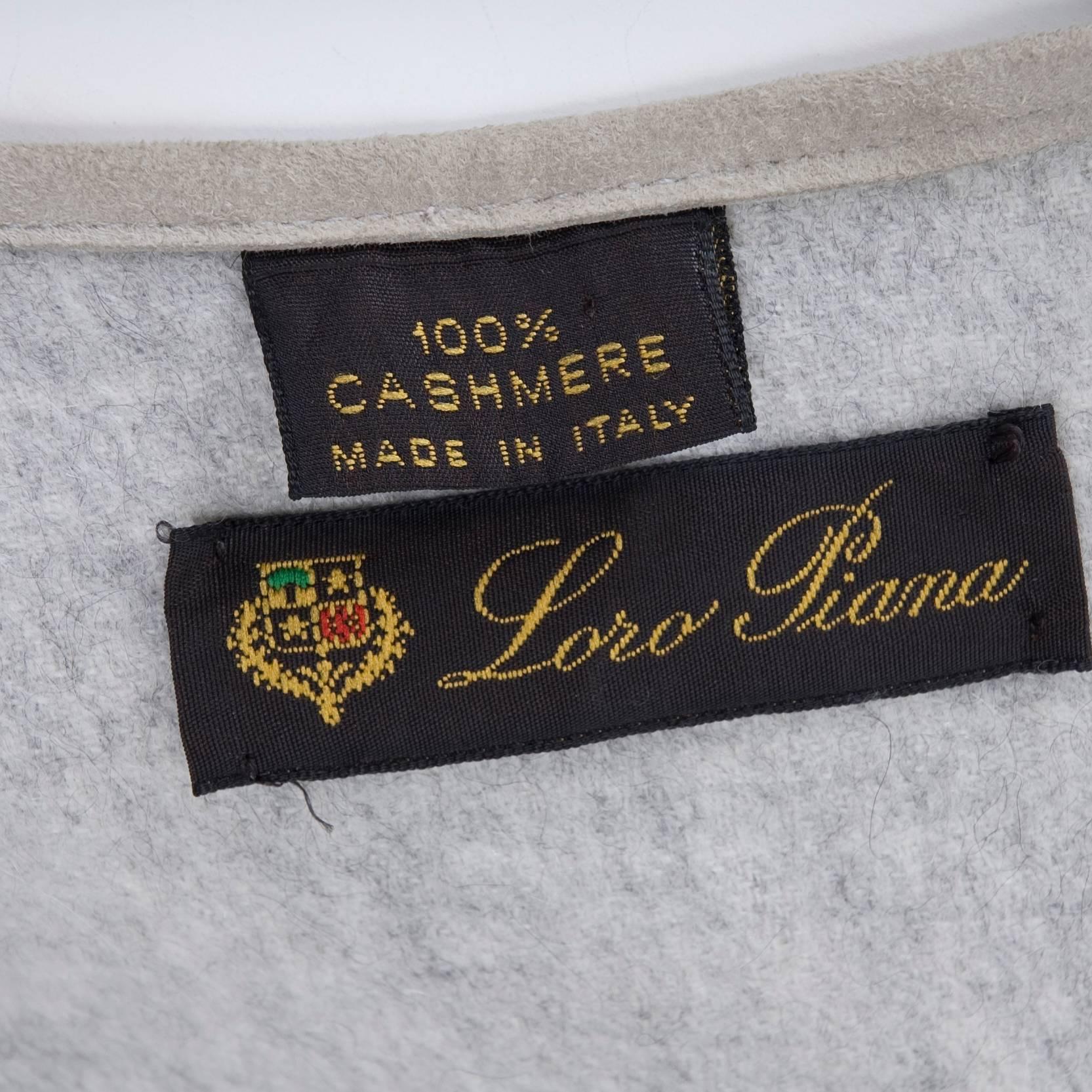 Women's or Men's Loro Piana Regina Leather-Trim Cashmere Cape For Sale