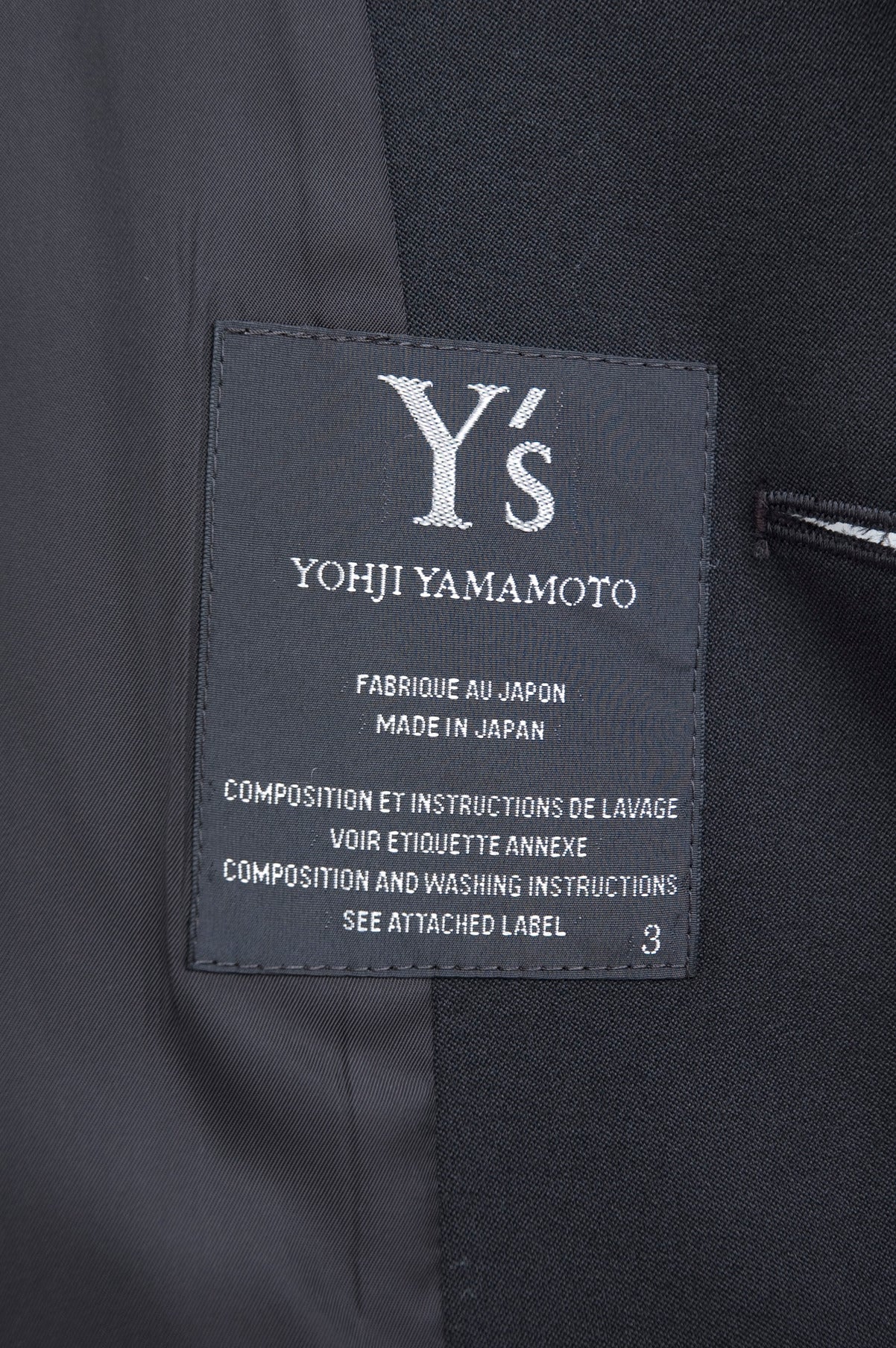 80's Y's Yohji Yamamoto Black Jacket For Sale 1