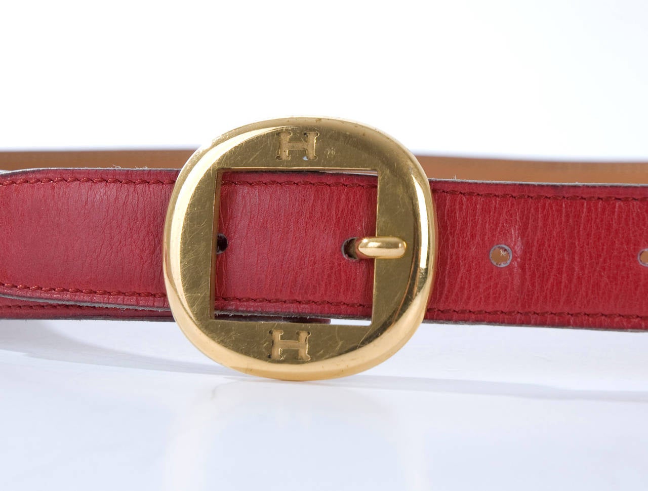 Pink 1973 Hermes Belt For Sale