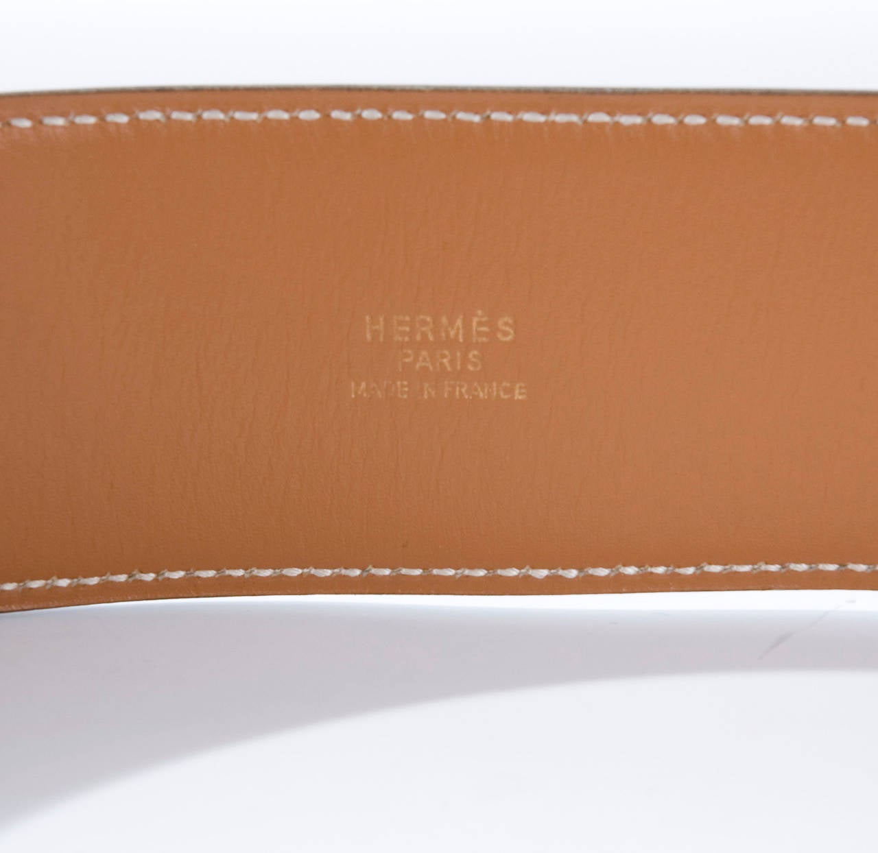 Women's 1987 Camel Hermès Collier de Chien Leather Belt For Sale