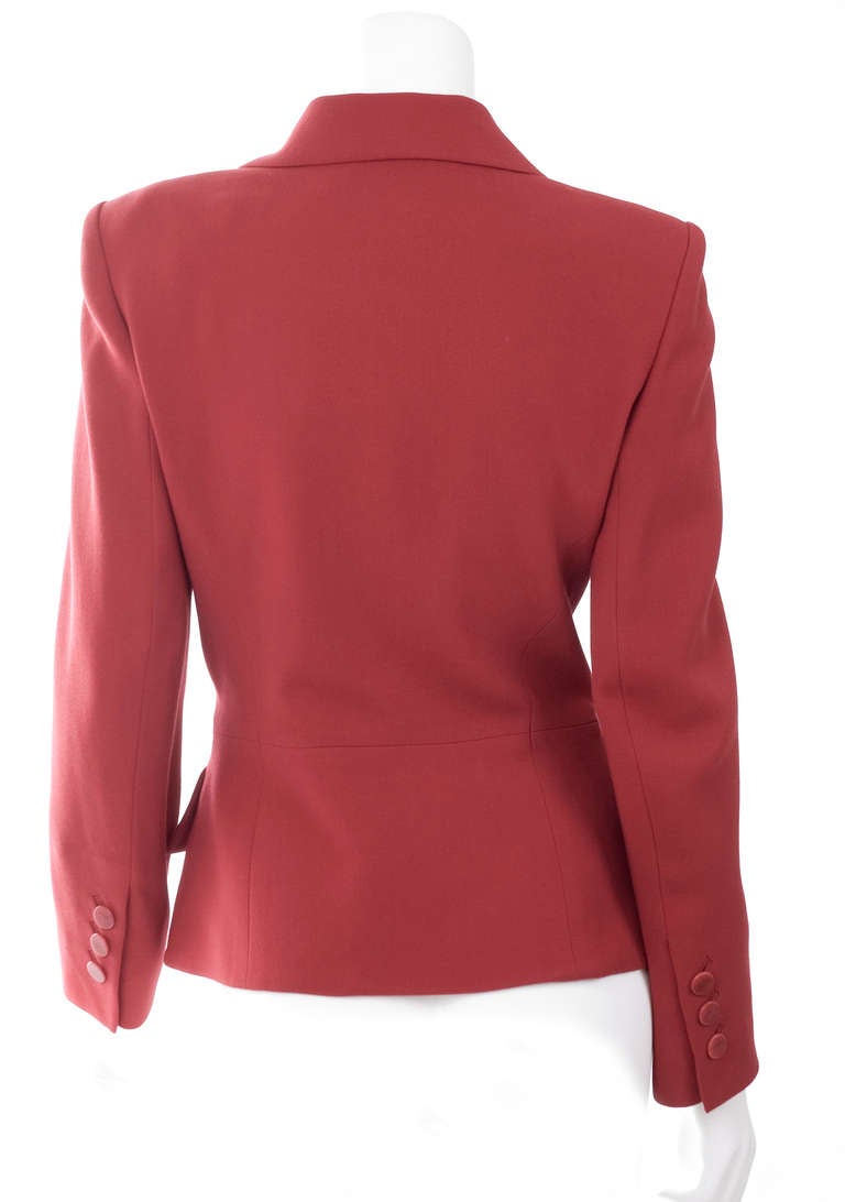 Vintage HERMES Riding Style Jacket in Red 1