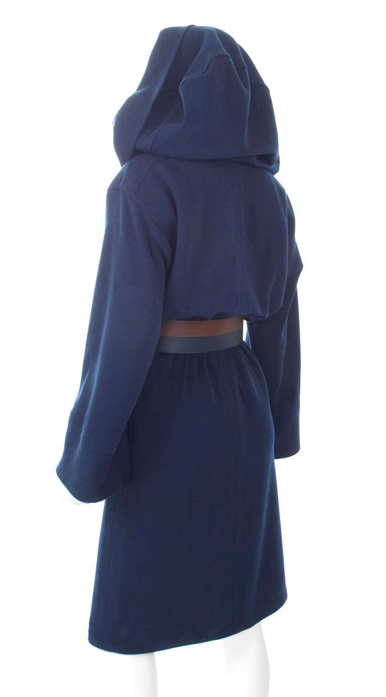 Women's 70's Yves Saint Laurent Jersey Dress with Belt For Sale