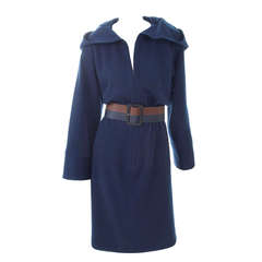 70's Yves Saint Laurent Jersey Dress with Belt