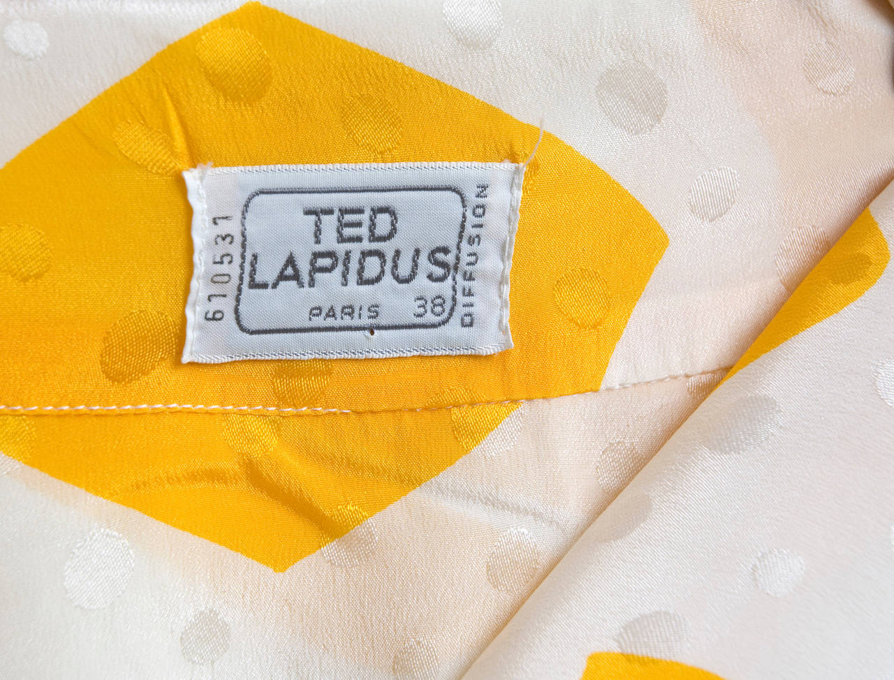 70's Ted Lapidus Silk Dress For Sale 3