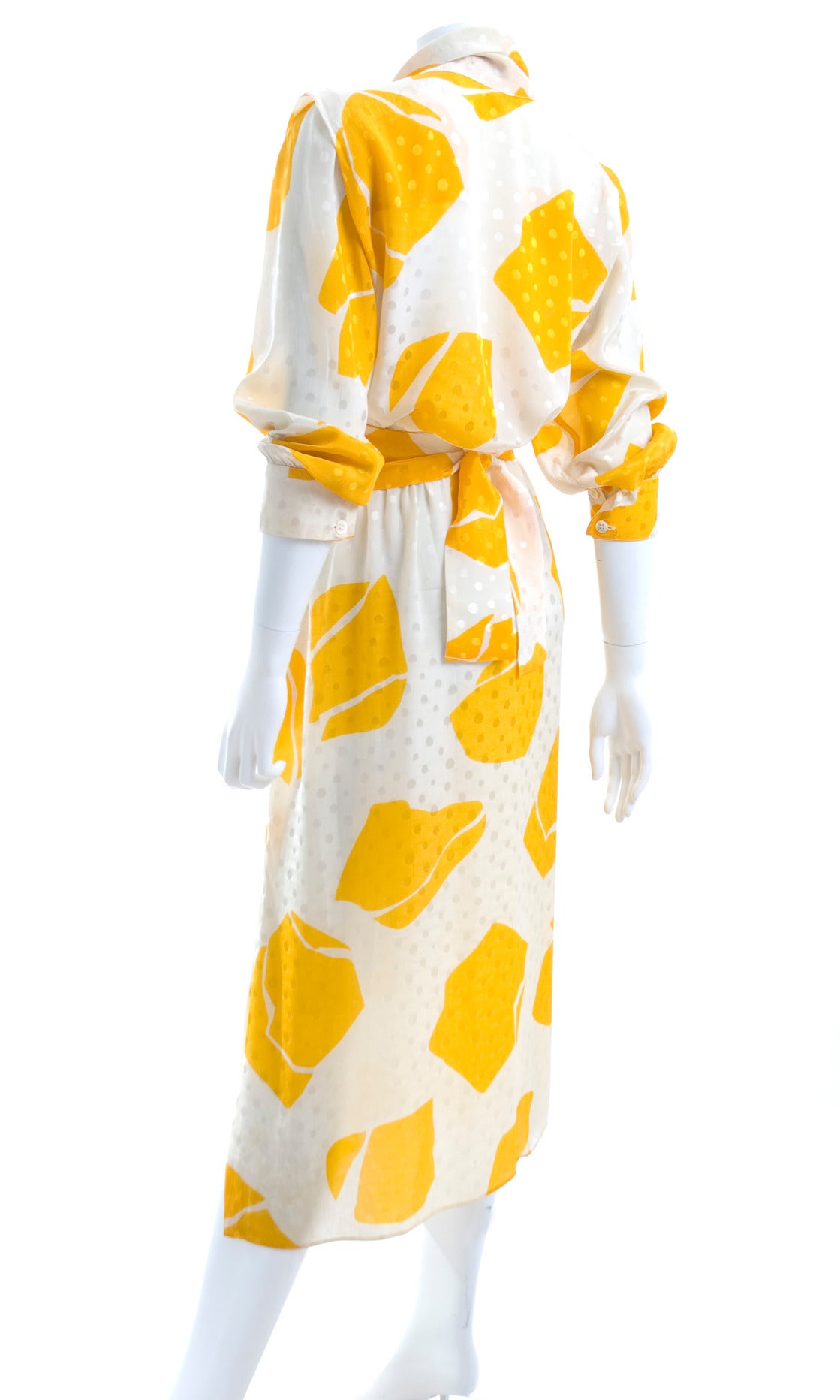 70's Ted Lapidus Silk Dress For Sale 1