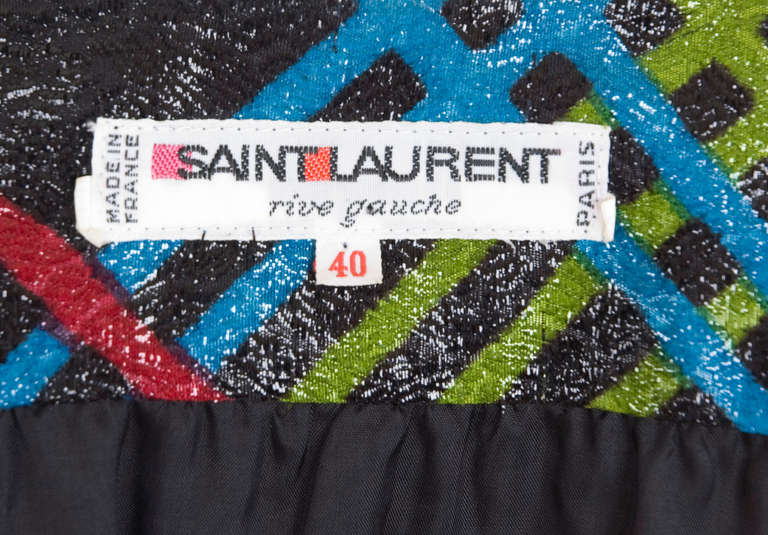 80's Yves Saint Laurent Wrap Cocktail Dress. For Sale 2