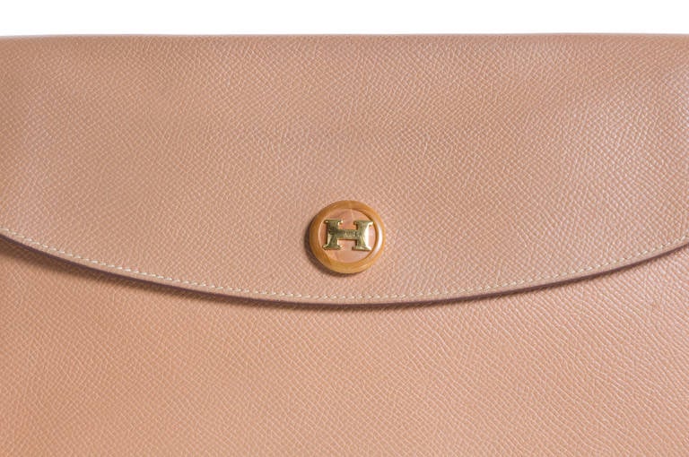 Hermes Pochette RIO brown Couchevel Leather. 1