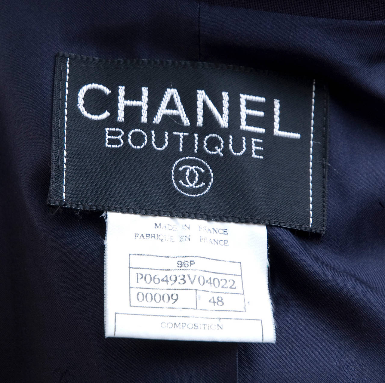 1996 Chanel Long Jacket or Coat size 48 For Sale 4