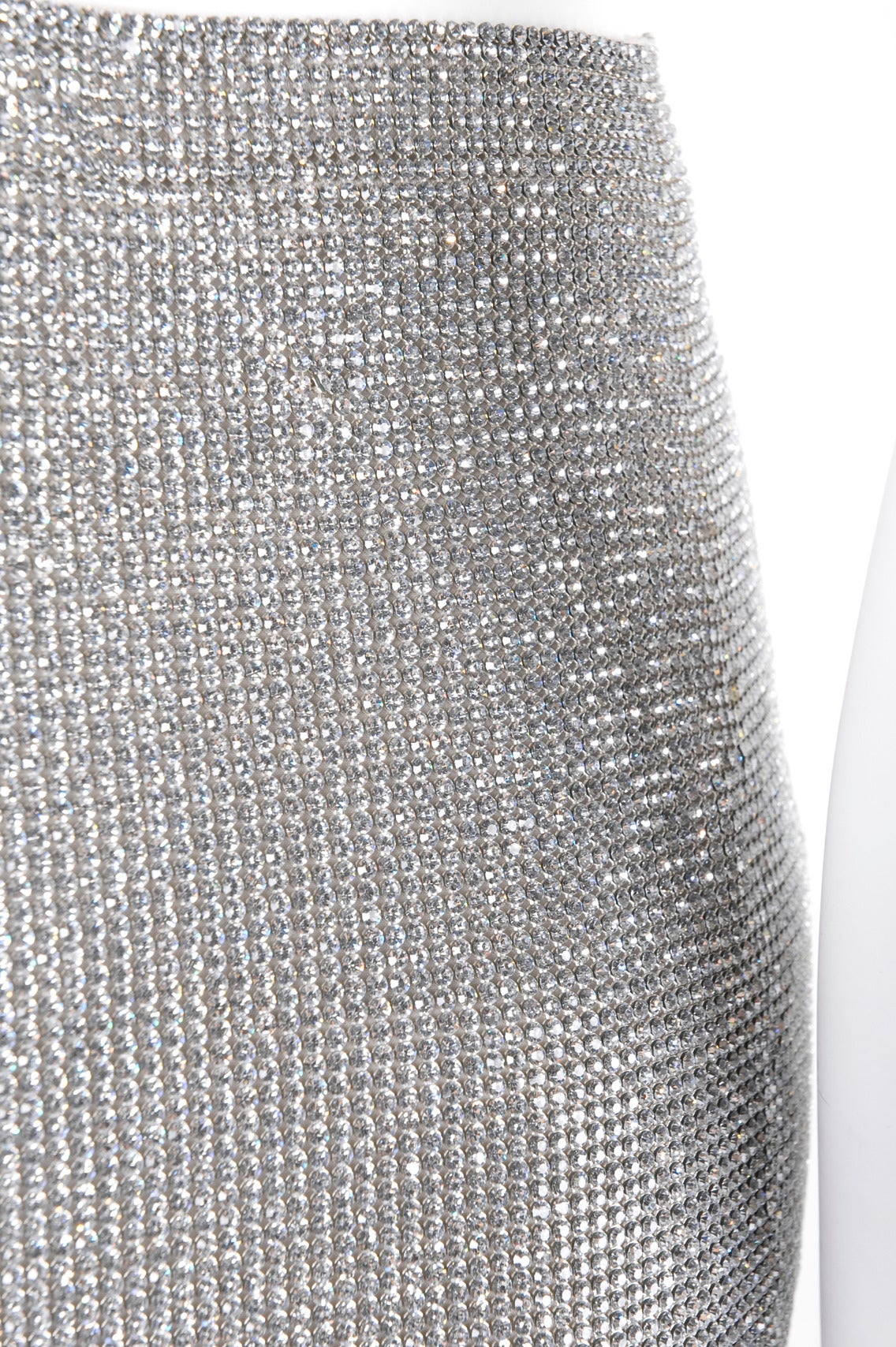 Women's 1996/97 Gianni Versace Couture Rhinestones Skirt as seen on Kate Moss