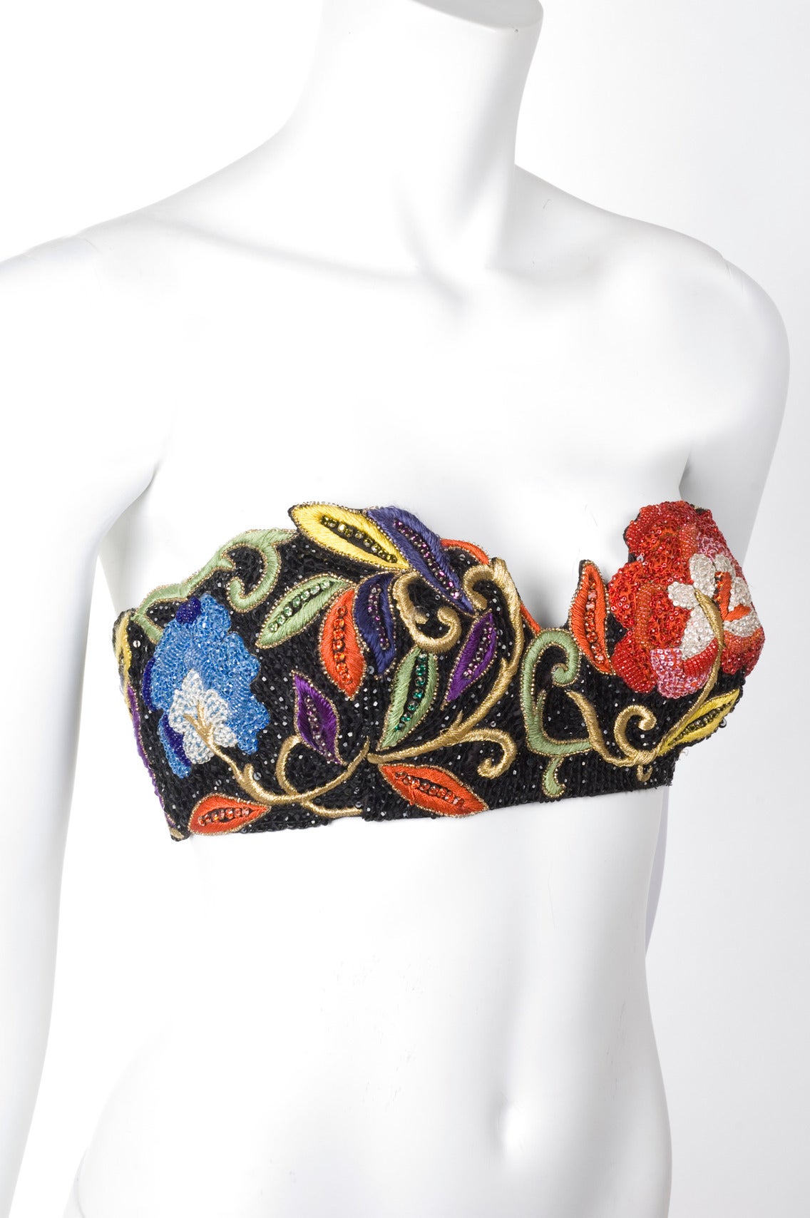 90's Gianni Versace Couture Bustier With Lesage Embroidery In Excellent Condition In Hamburg, Deutschland
