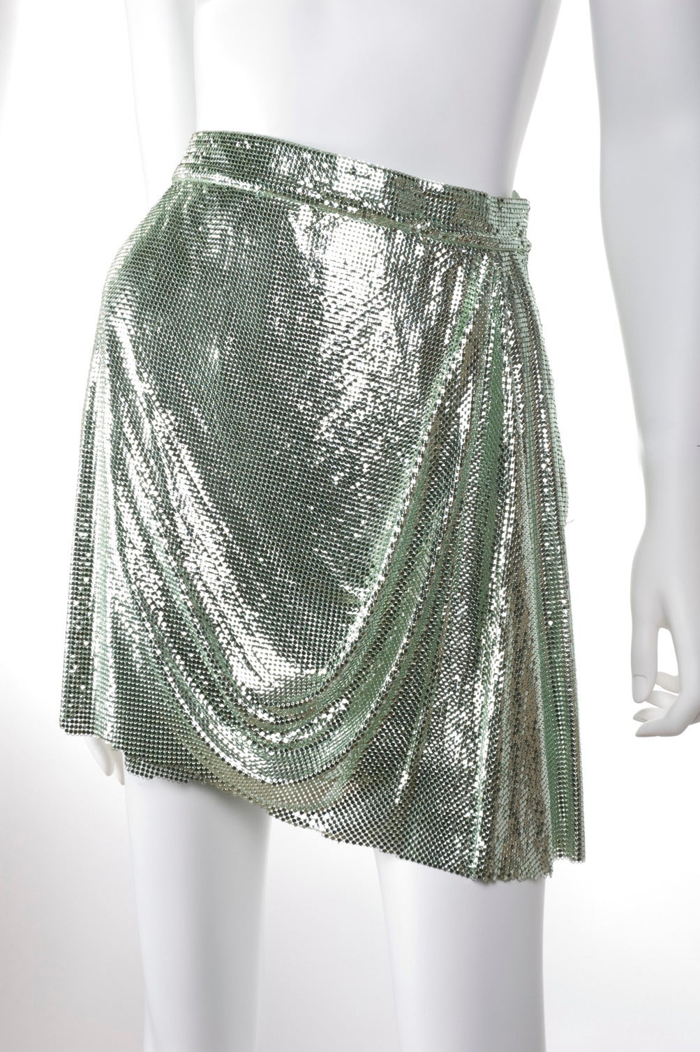 1994 Gianni Versace Couture Oroton Metal Mesh Skirt In Excellent Condition In Hamburg, Deutschland