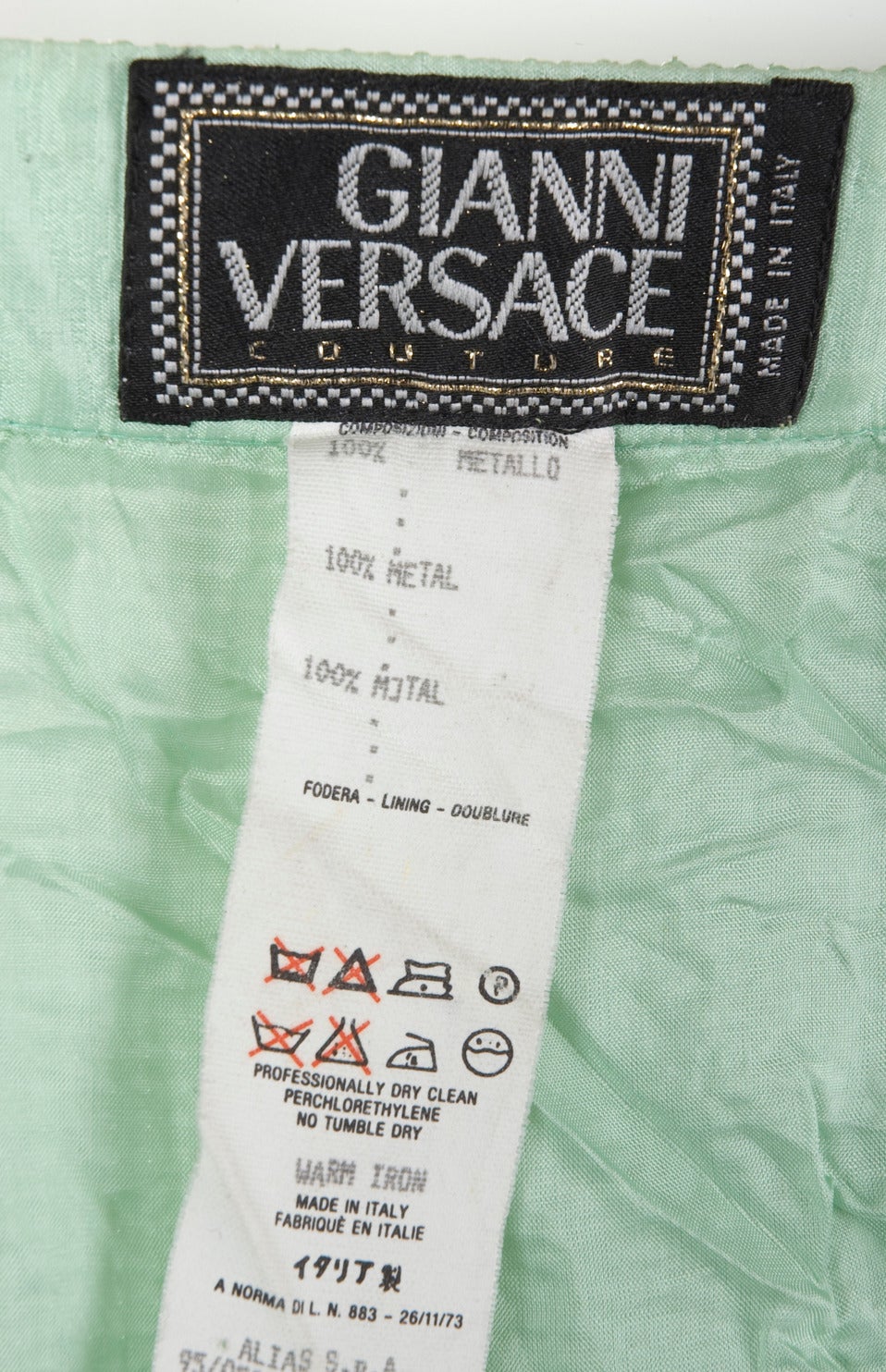 1994 Gianni Versace Couture Oroton Metal Mesh Skirt 5