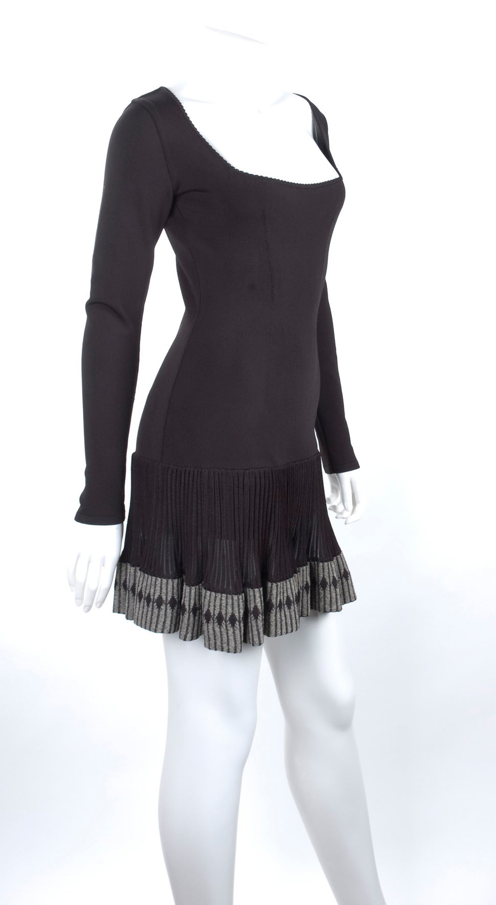 80's Black Alaia Dress In Excellent Condition For Sale In Hamburg, Deutschland