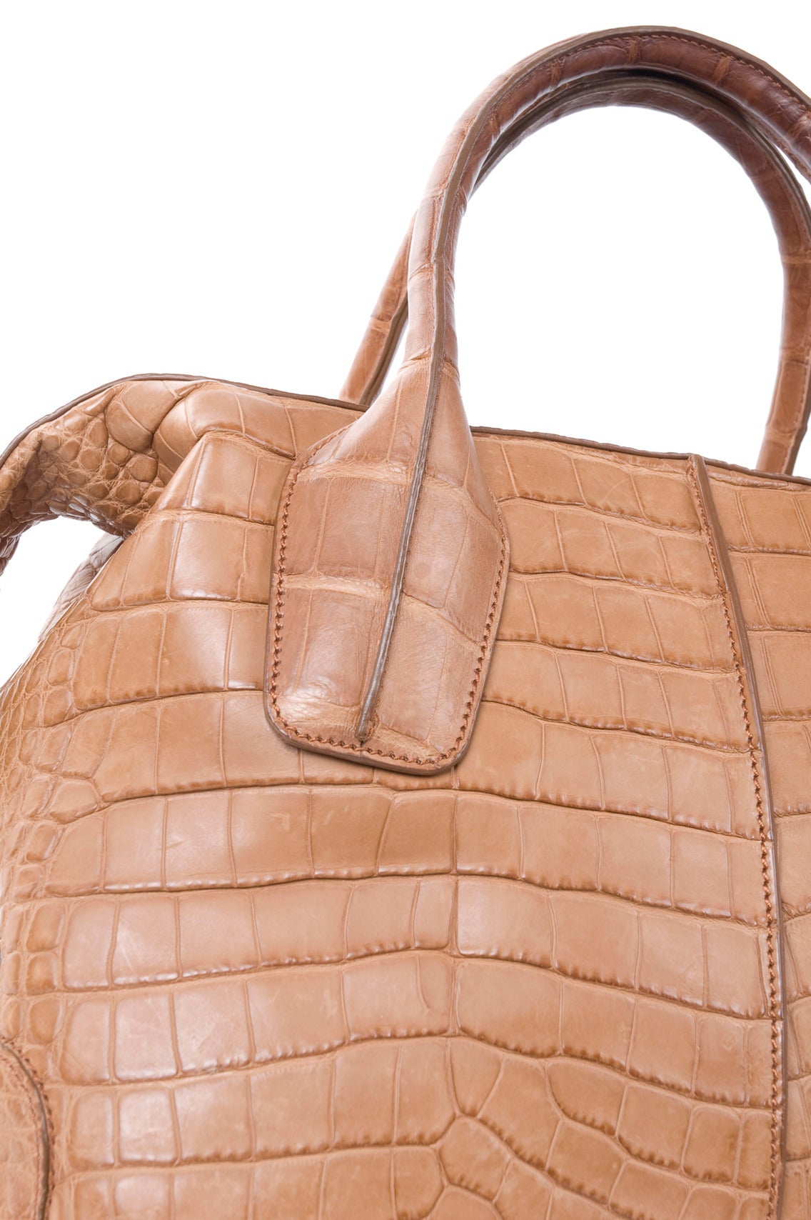 Tod's D- Luxury Bag in Alligator Medium Bauletto Bowler For Sale 2