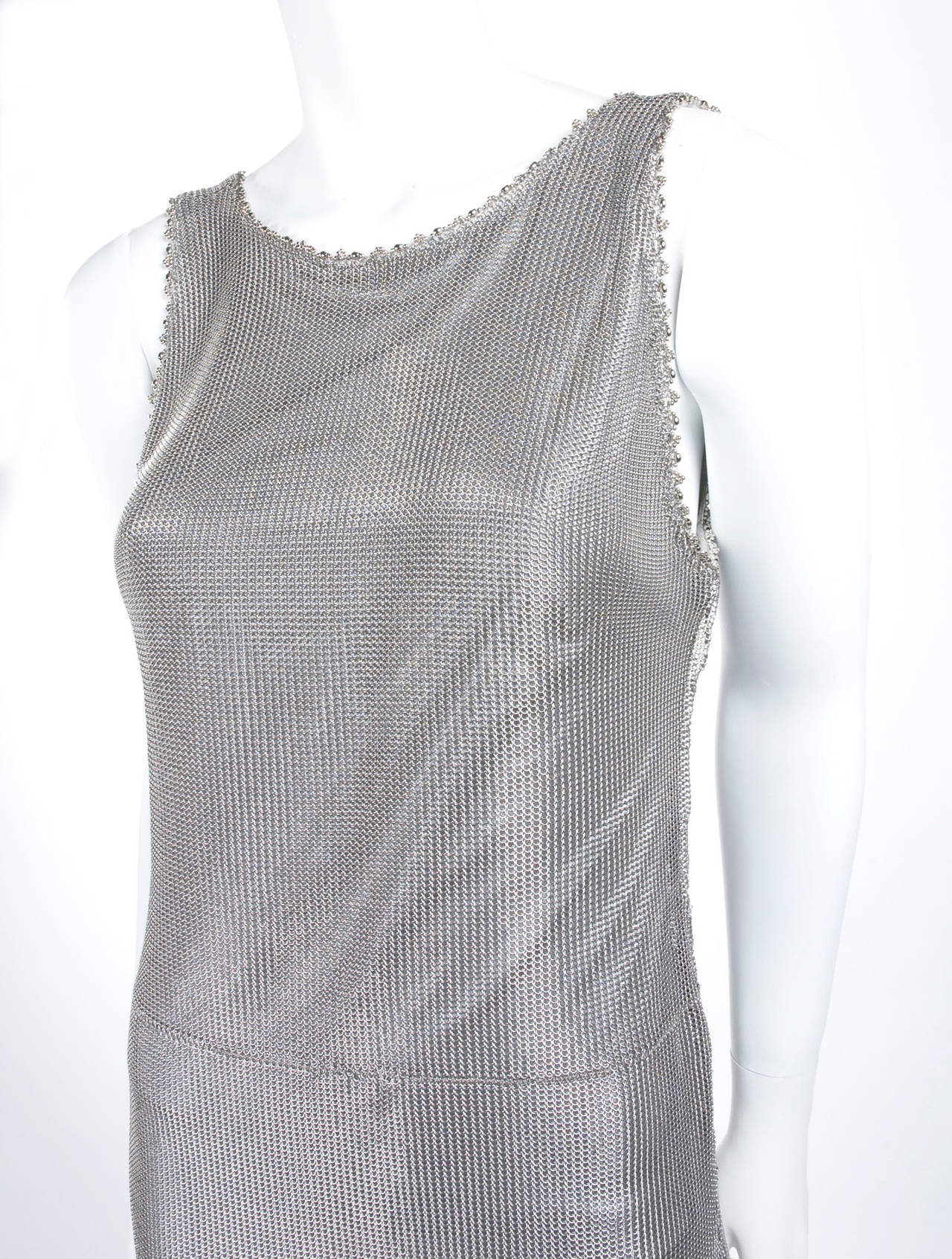 80's Atelier Gianni Versace Chain Link Metal Dress. In Good Condition For Sale In Hamburg, Deutschland