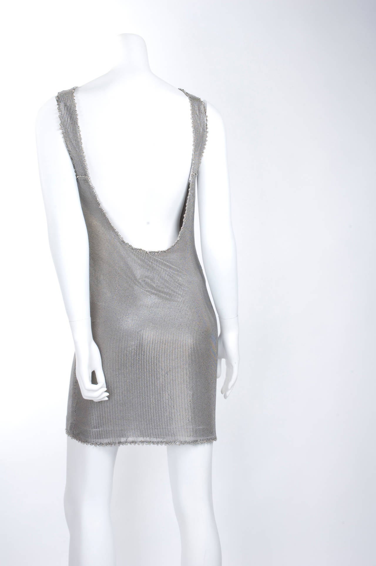 80's Atelier Gianni Versace Chain Link Metal Dress. For Sale 1