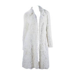 John Galliano White Mink Coat