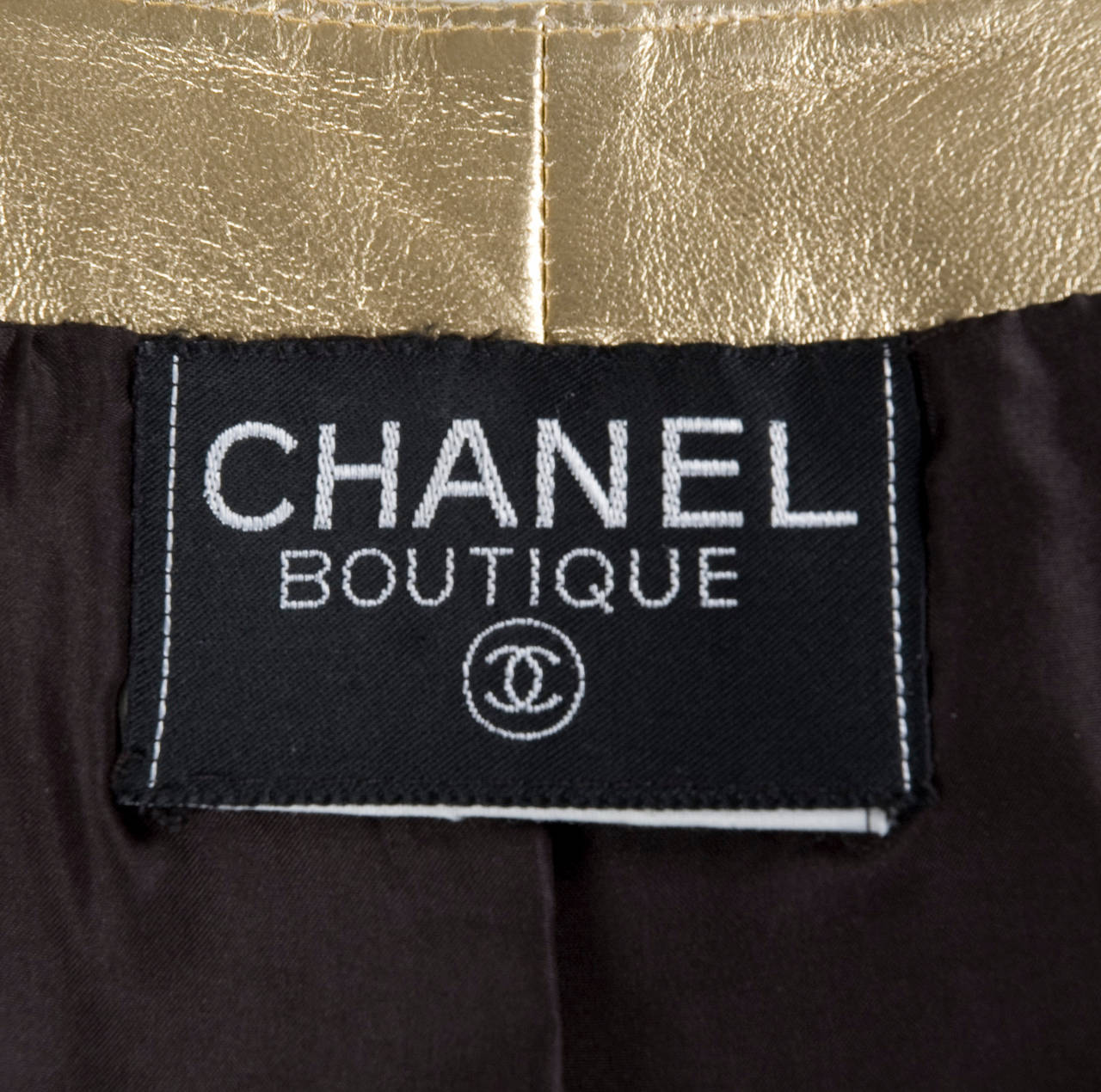 Women's 80's Chanel Leather Vest in Gold