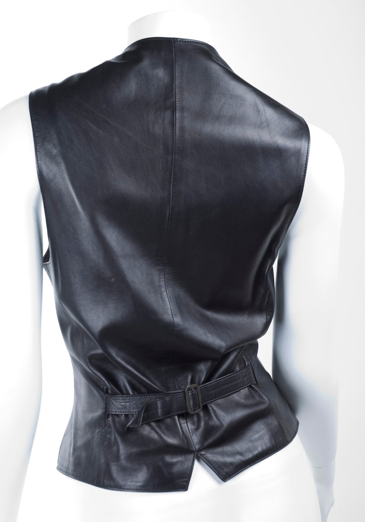 90's Hermes Embroidered Leather Vest. 1