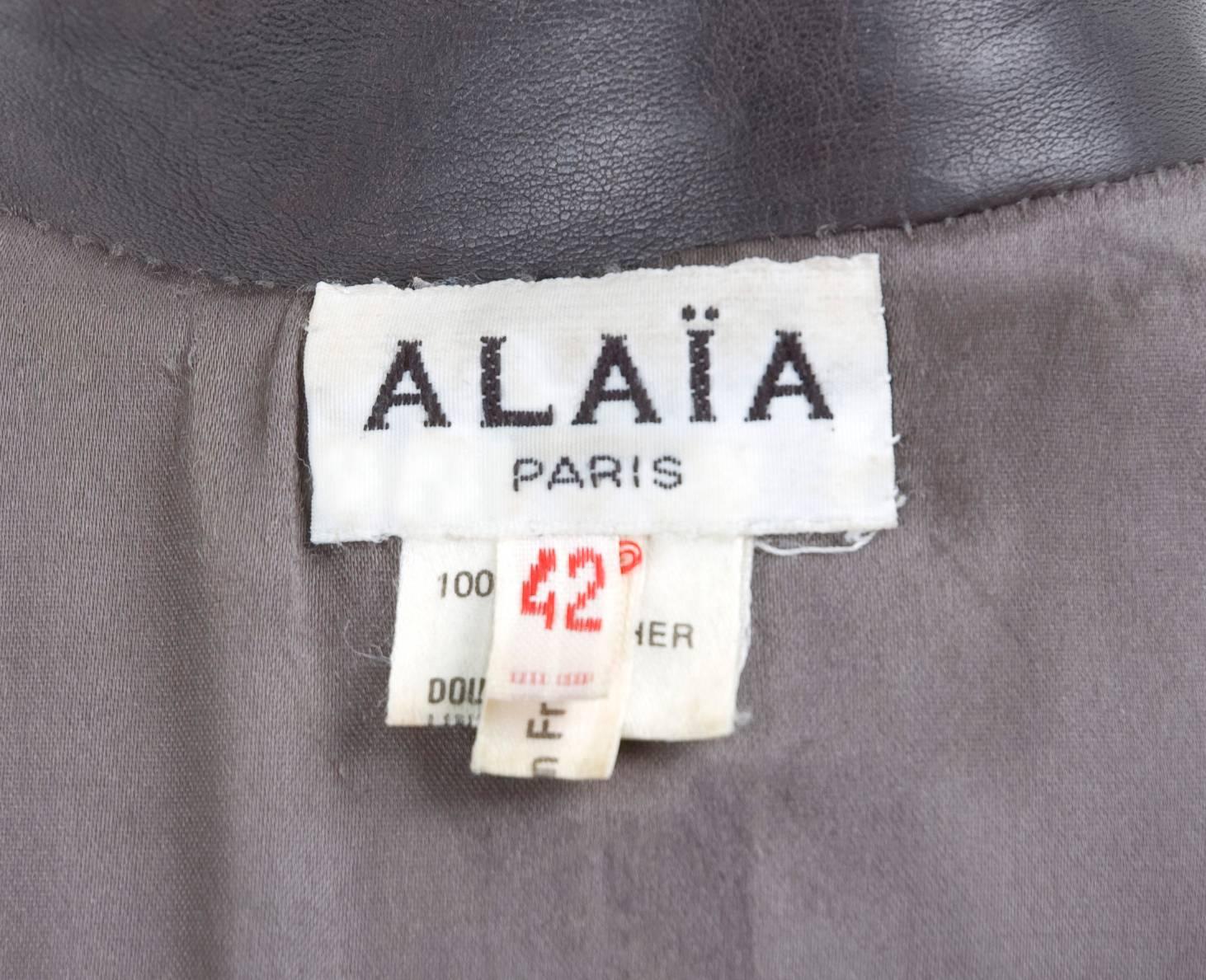 Alaia Paris Leather Jacket For Sale 3