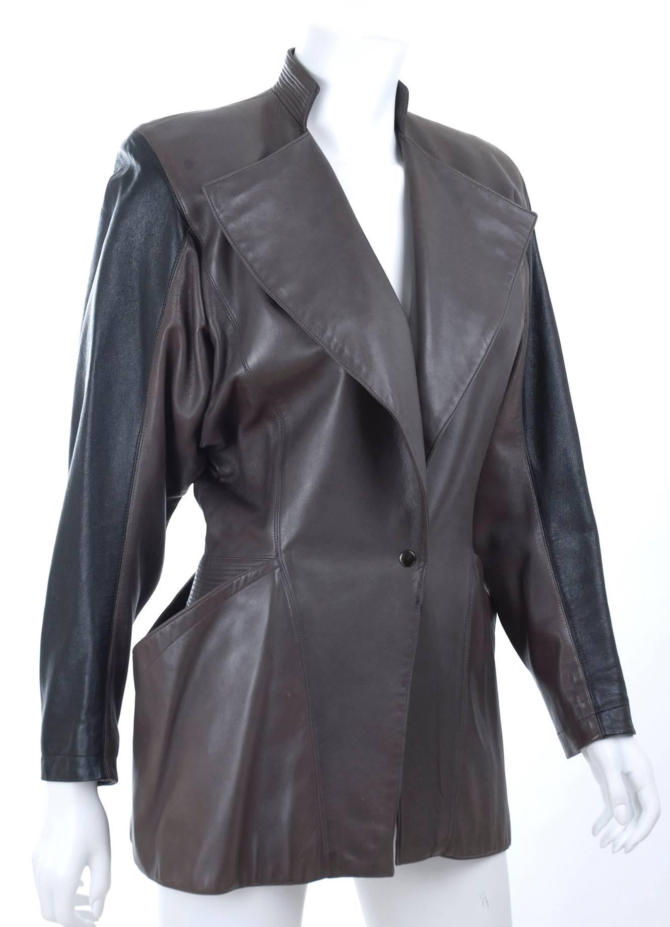 Women's Alaia Paris Leather Jacket For Sale