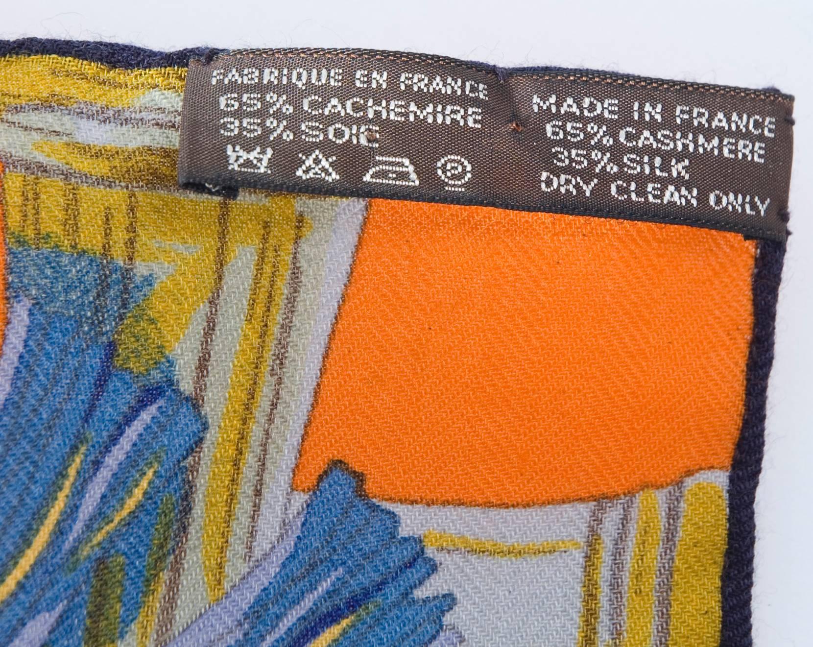 Hermes Cashmere and Silk Scarf XL 