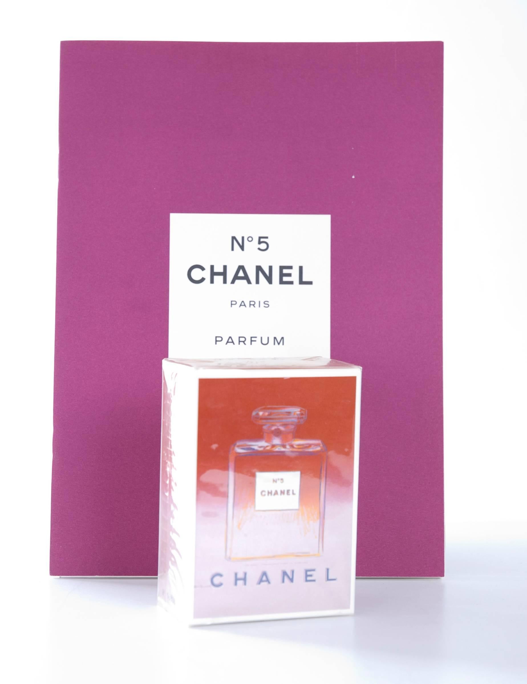 1997 Andy Warhol Chanel No 5 and Booklet with Poster For Sale 1