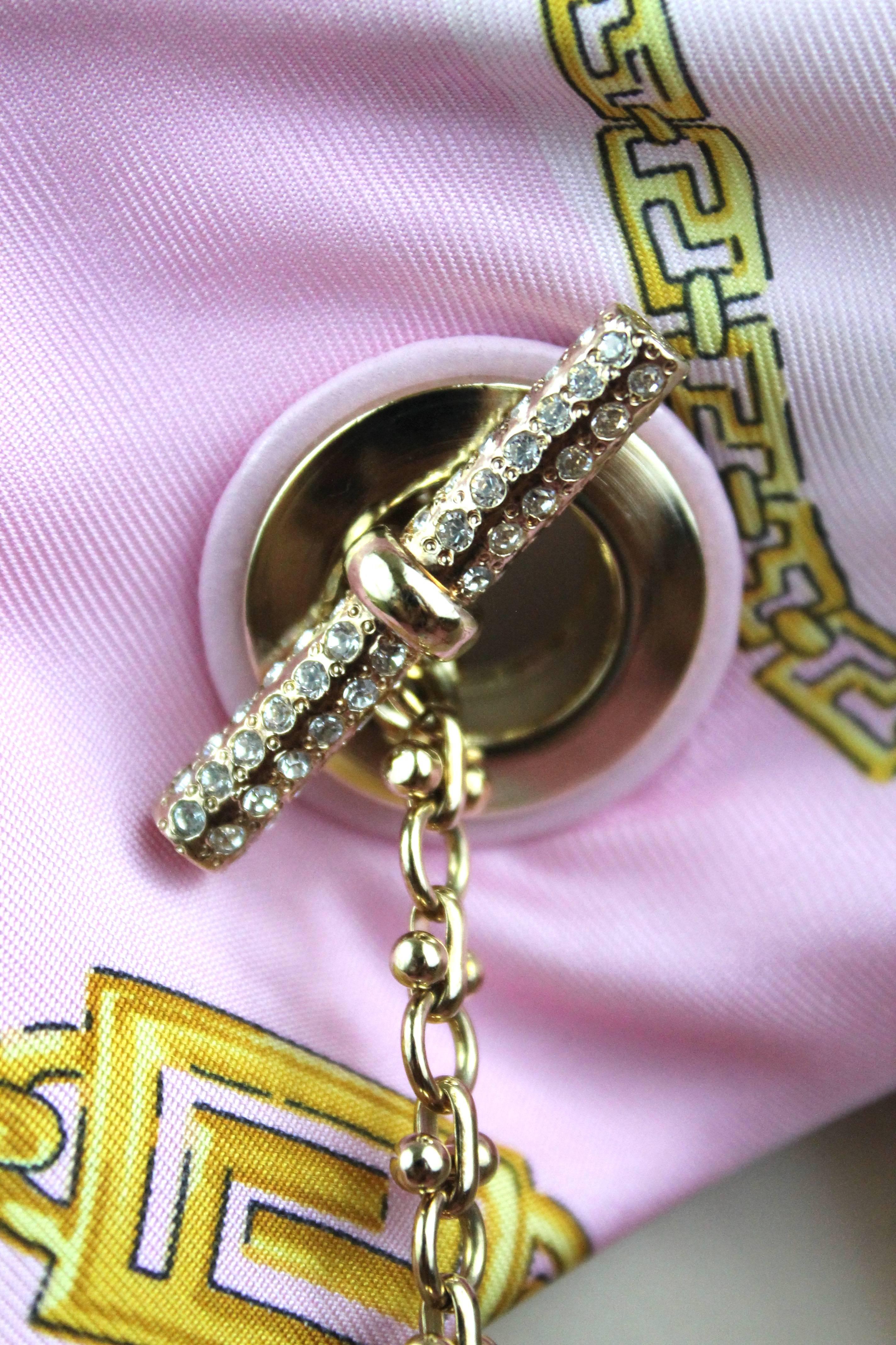 versace pink chain belt