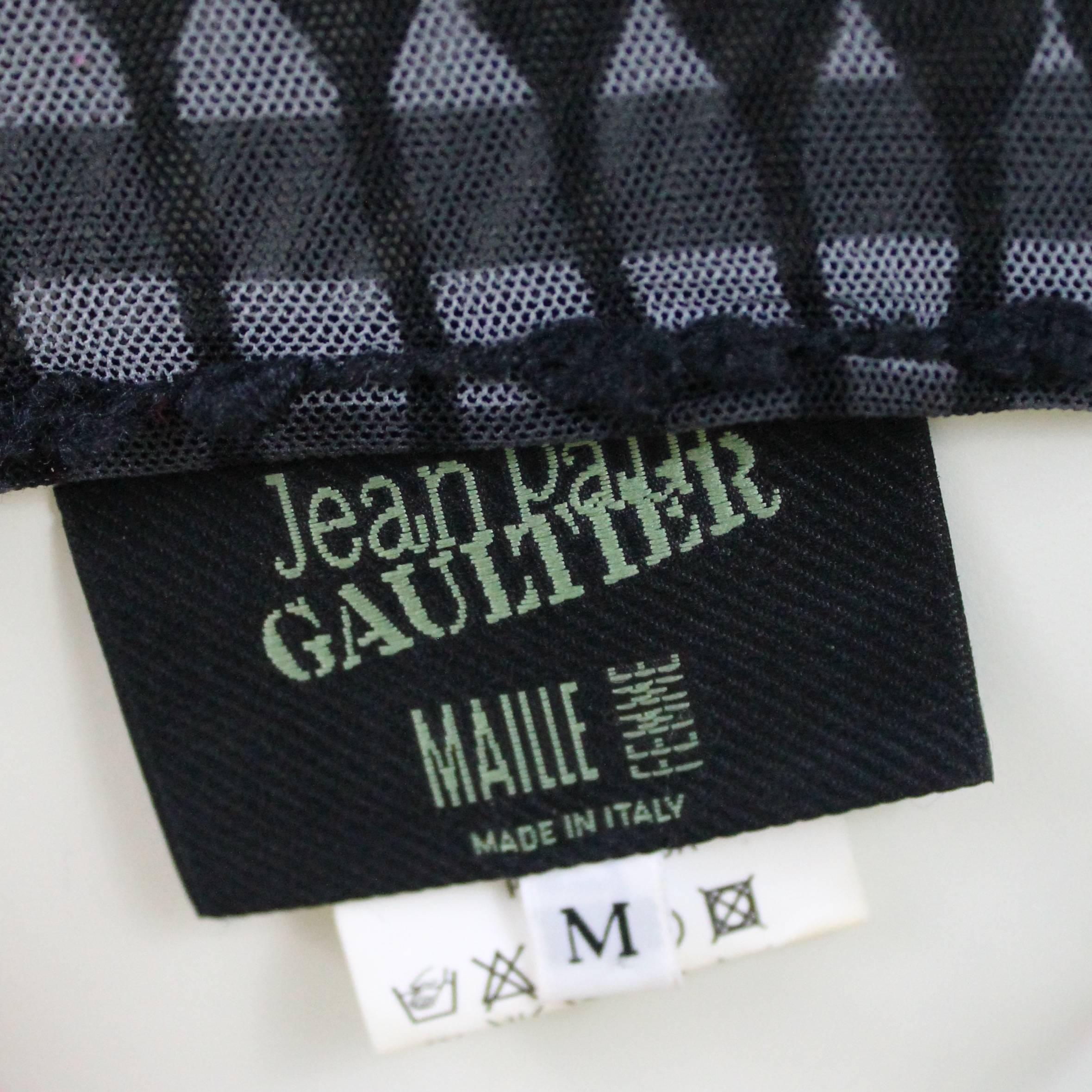 Jean Paul Gaultier Maille Greta Garbo Face Print Dress Size M In Good Condition In Los Angeles, CA