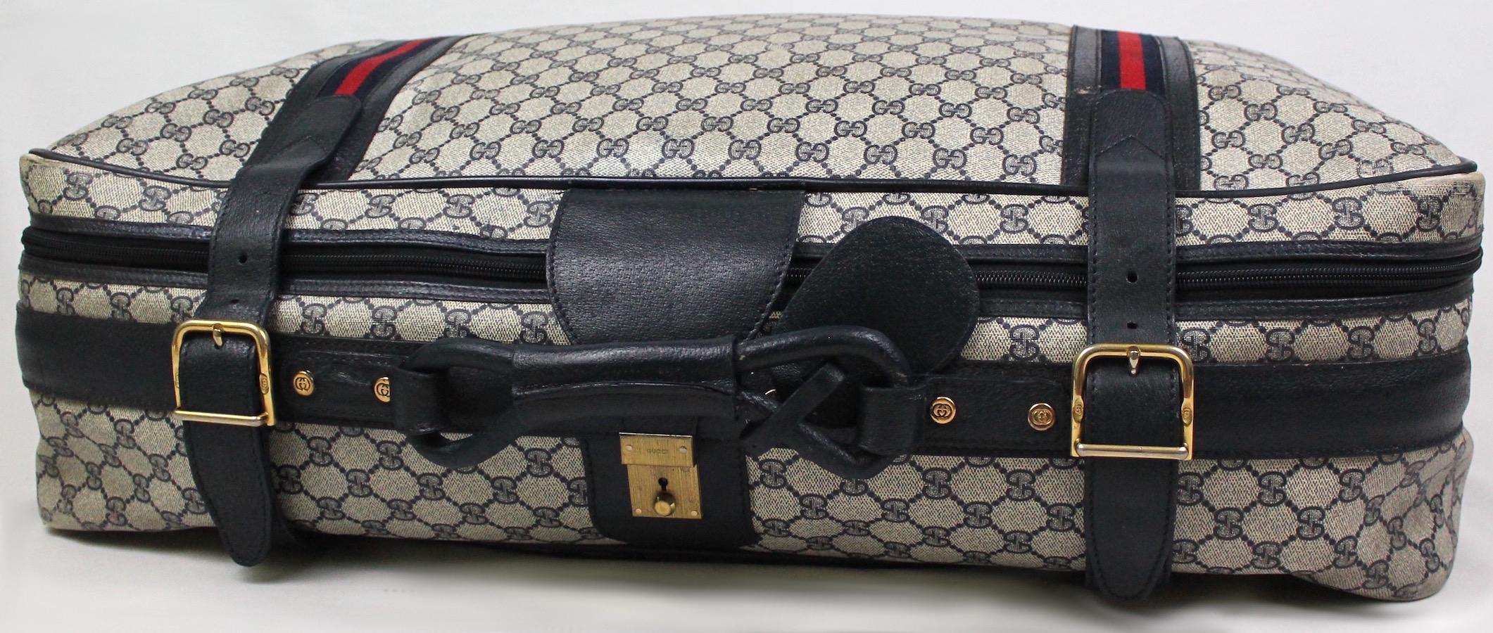 Gucci Guccissima Canvas & Leather Luggage Suitcase, c. 1980's, 16