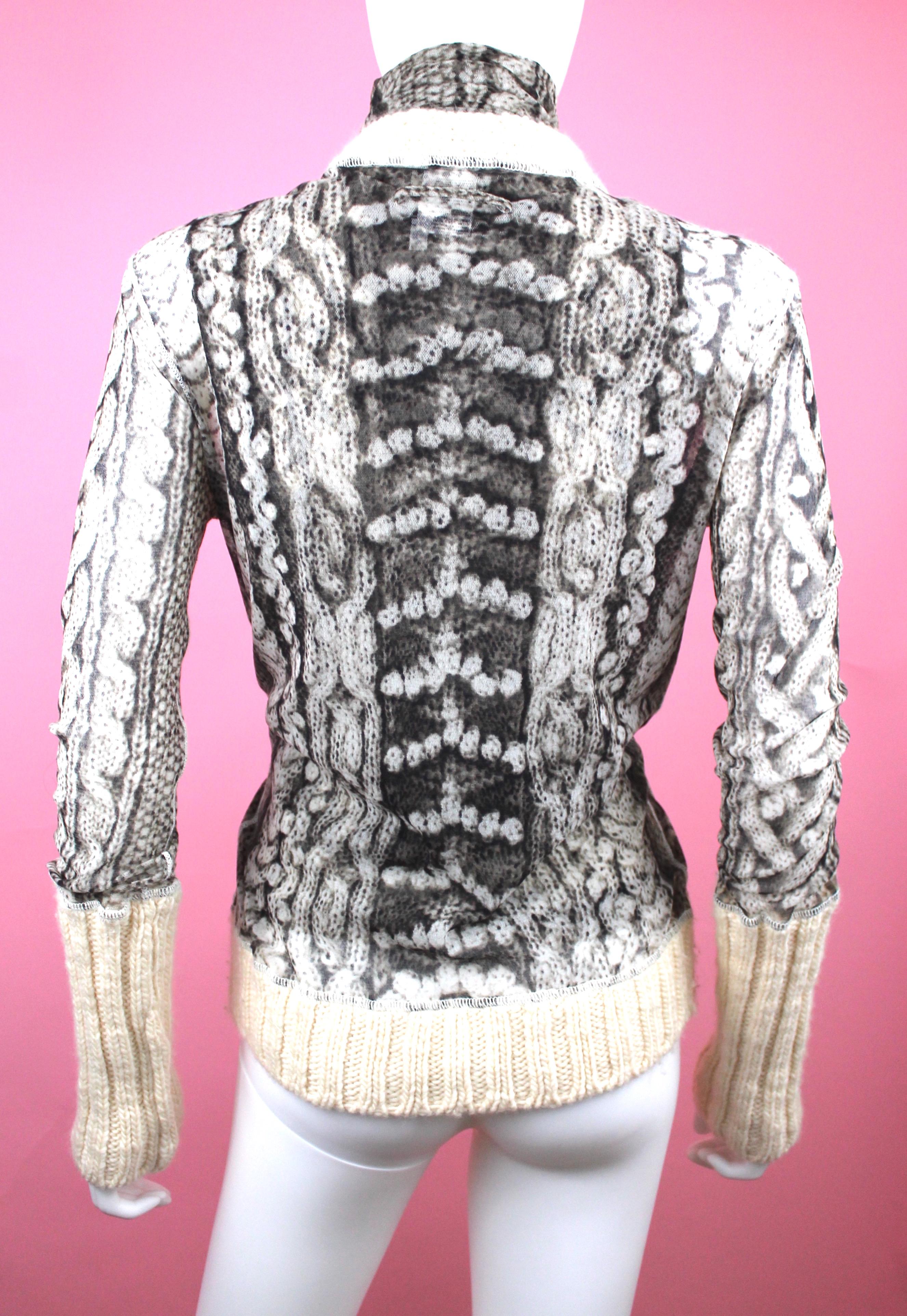 Gray Jean Paul Gaultier Maille Knit Sweater Set