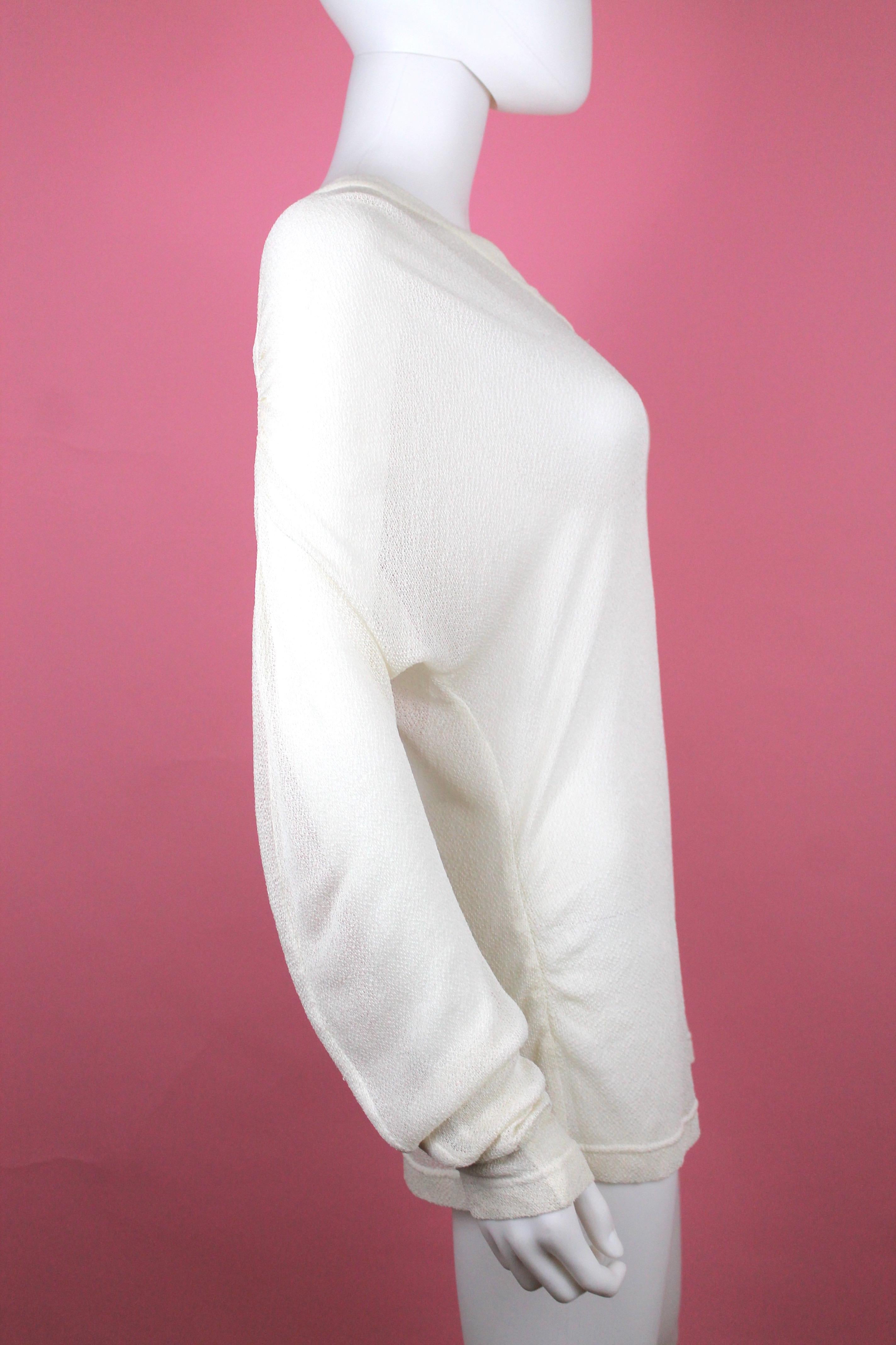 Gray Alexander McQueen Sheer Draped Top from La Poupée, SS 97, Size US 6 For Sale