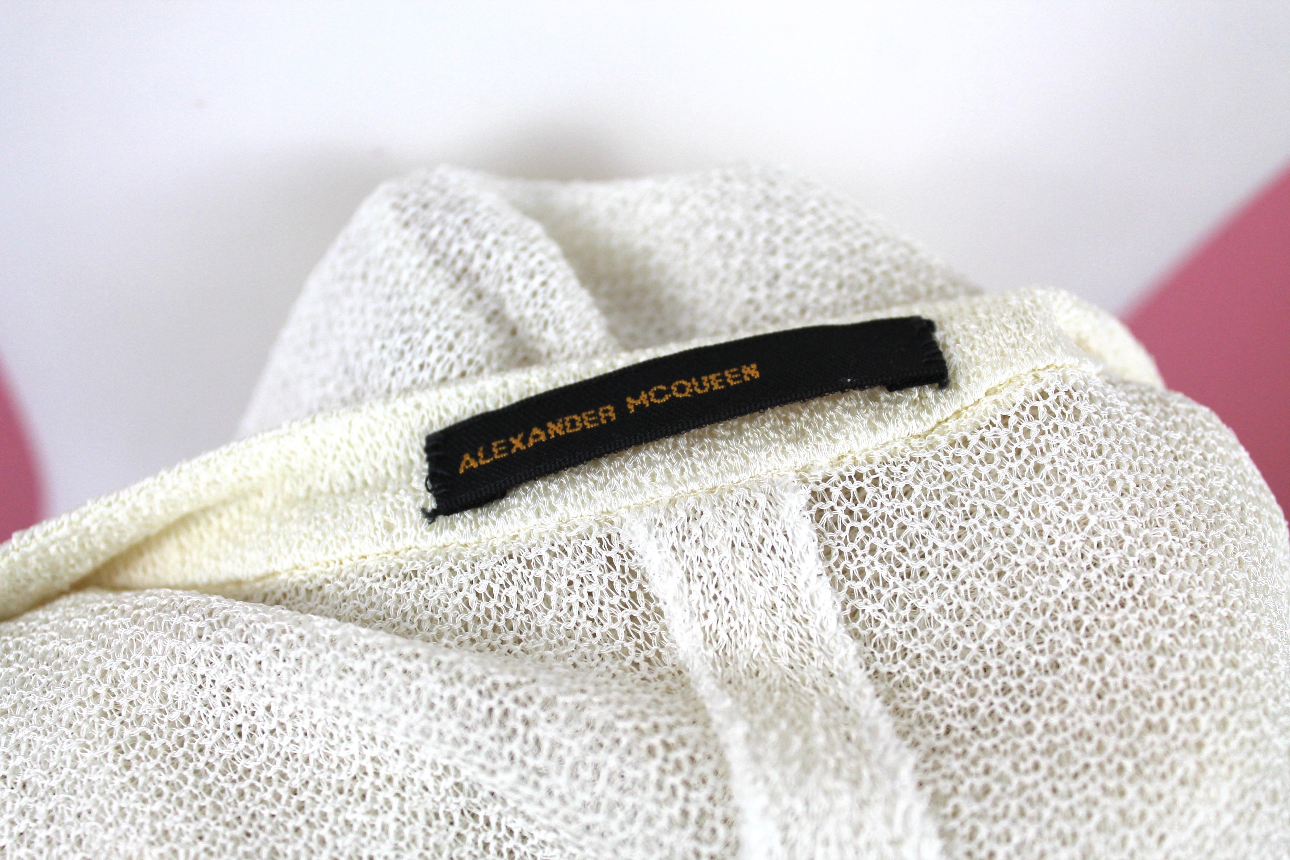 Women's or Men's Alexander McQueen Sheer Draped Top from La Poupée, SS 97, Size US 6 For Sale