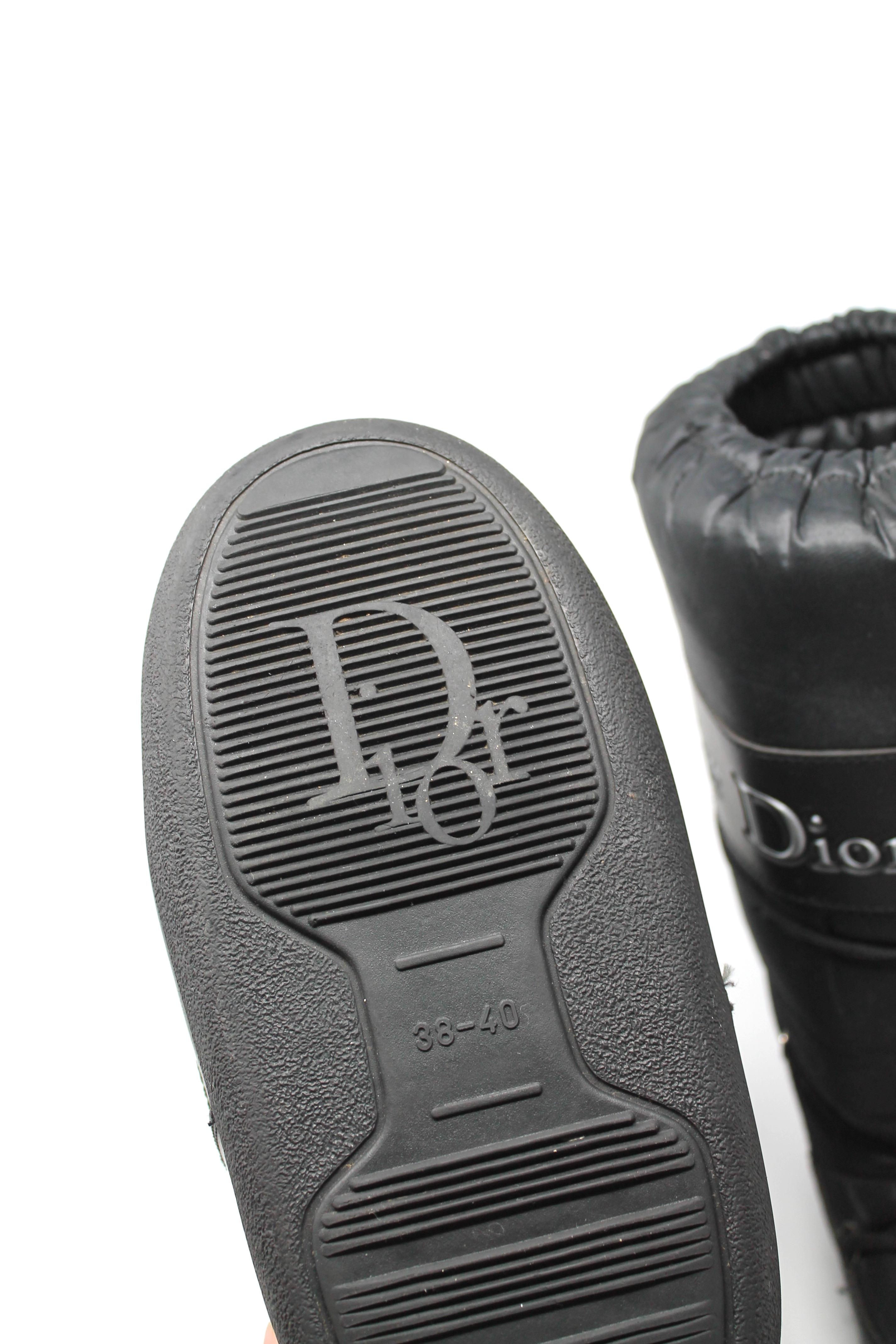 Dior Black Nylon Apres Ski Boots 2
